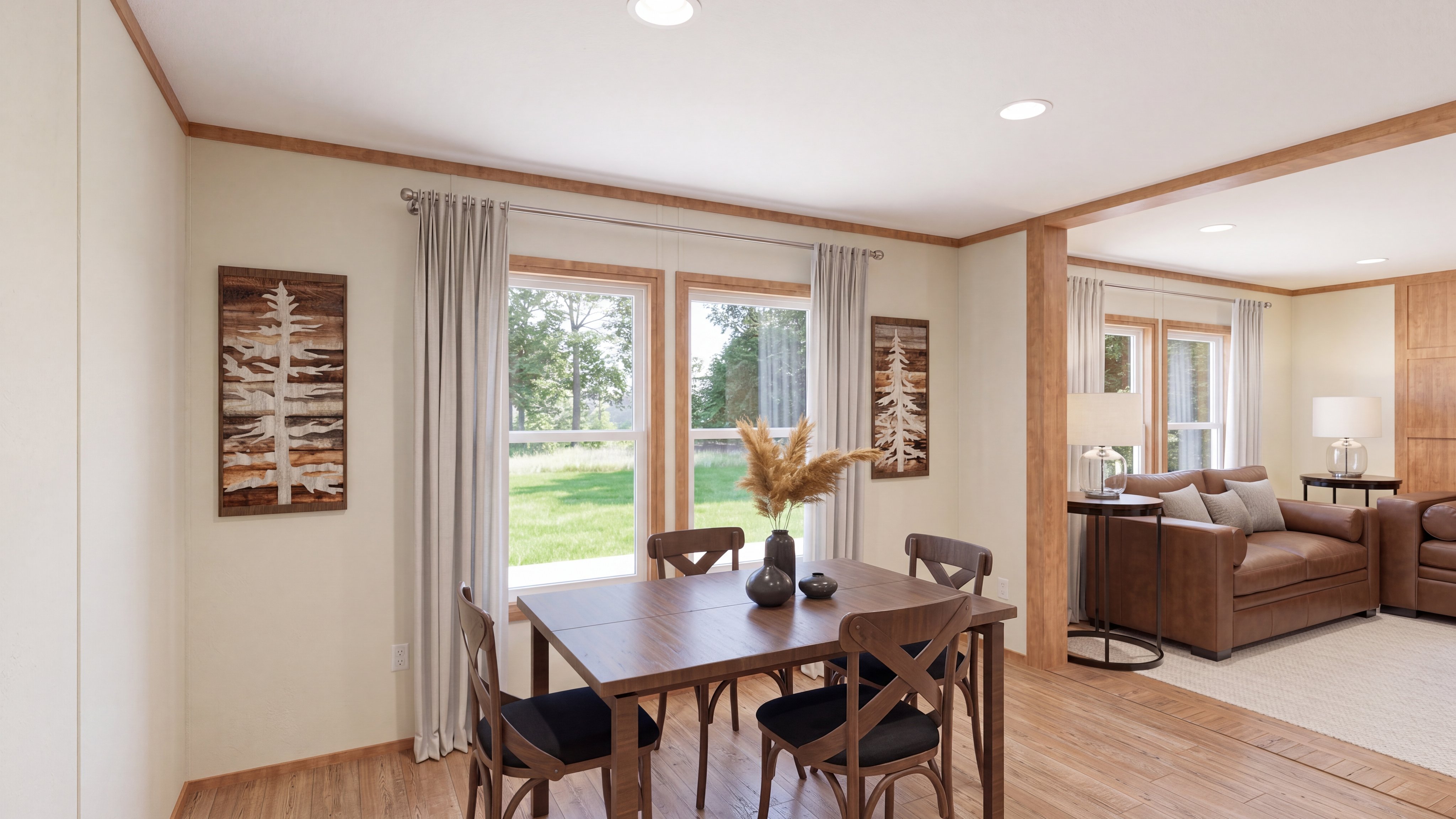 Dining area rendering of the Cook home.