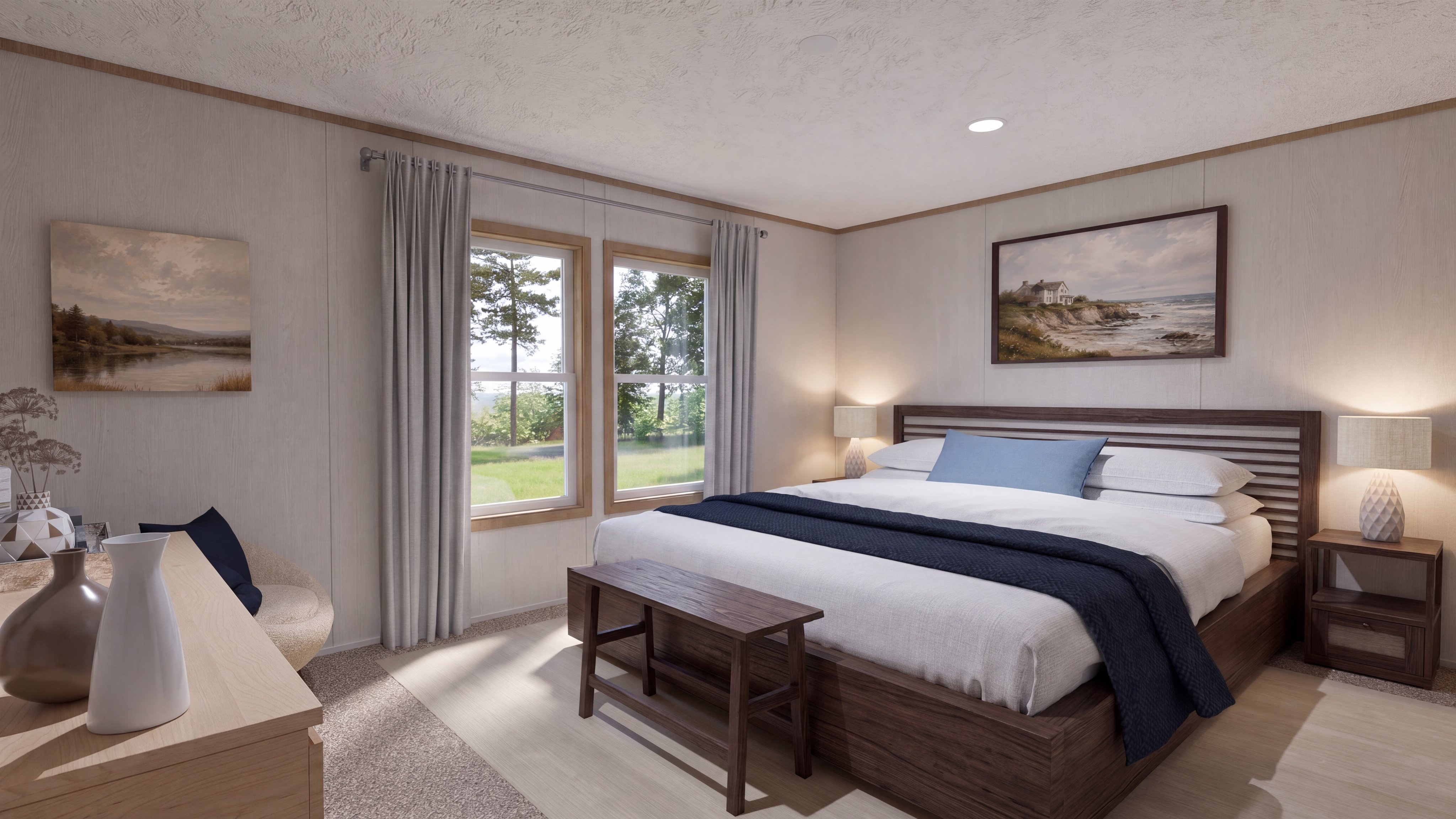 Primary bedroom rendering of the The Choice home.
