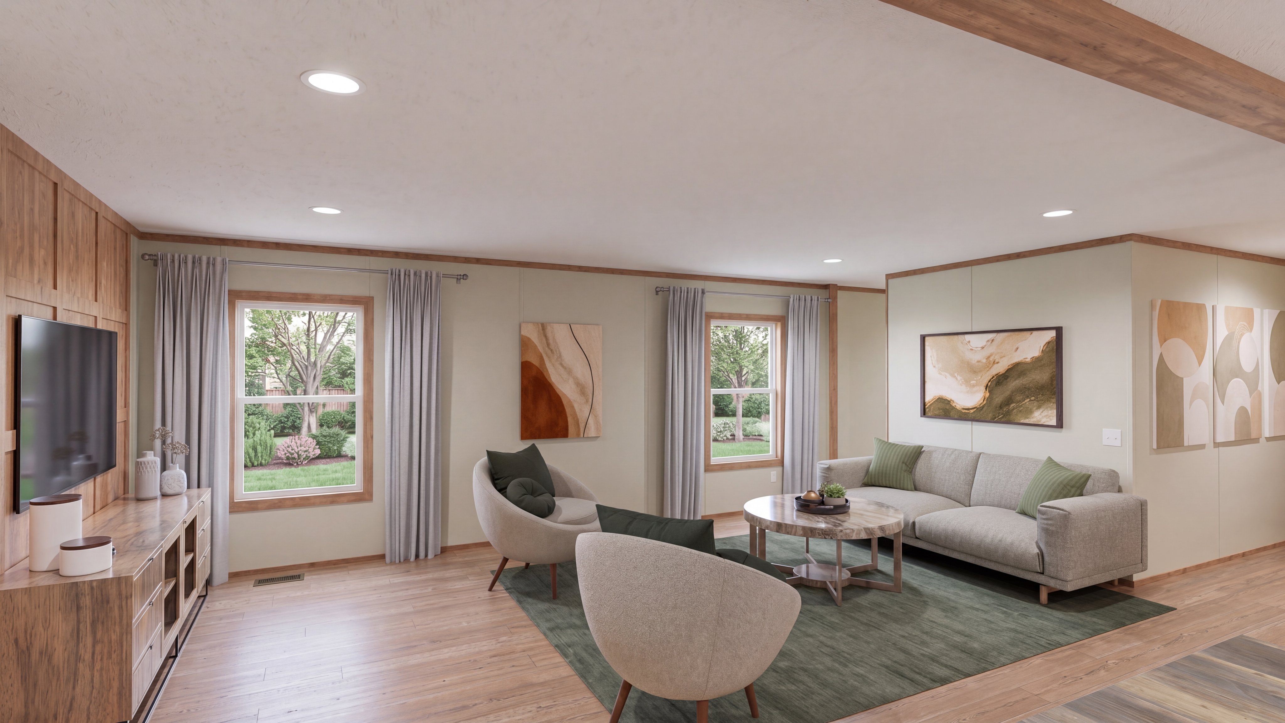 Den rendering of the Everest home.