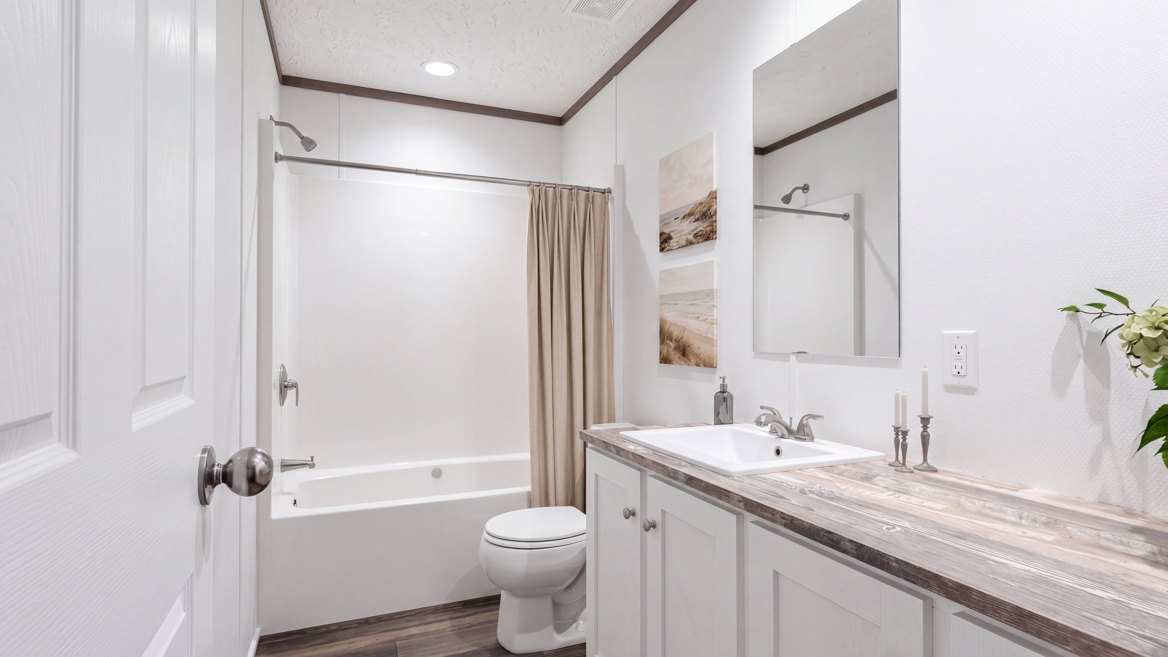 Guest bathroom rendering of the Empower home.