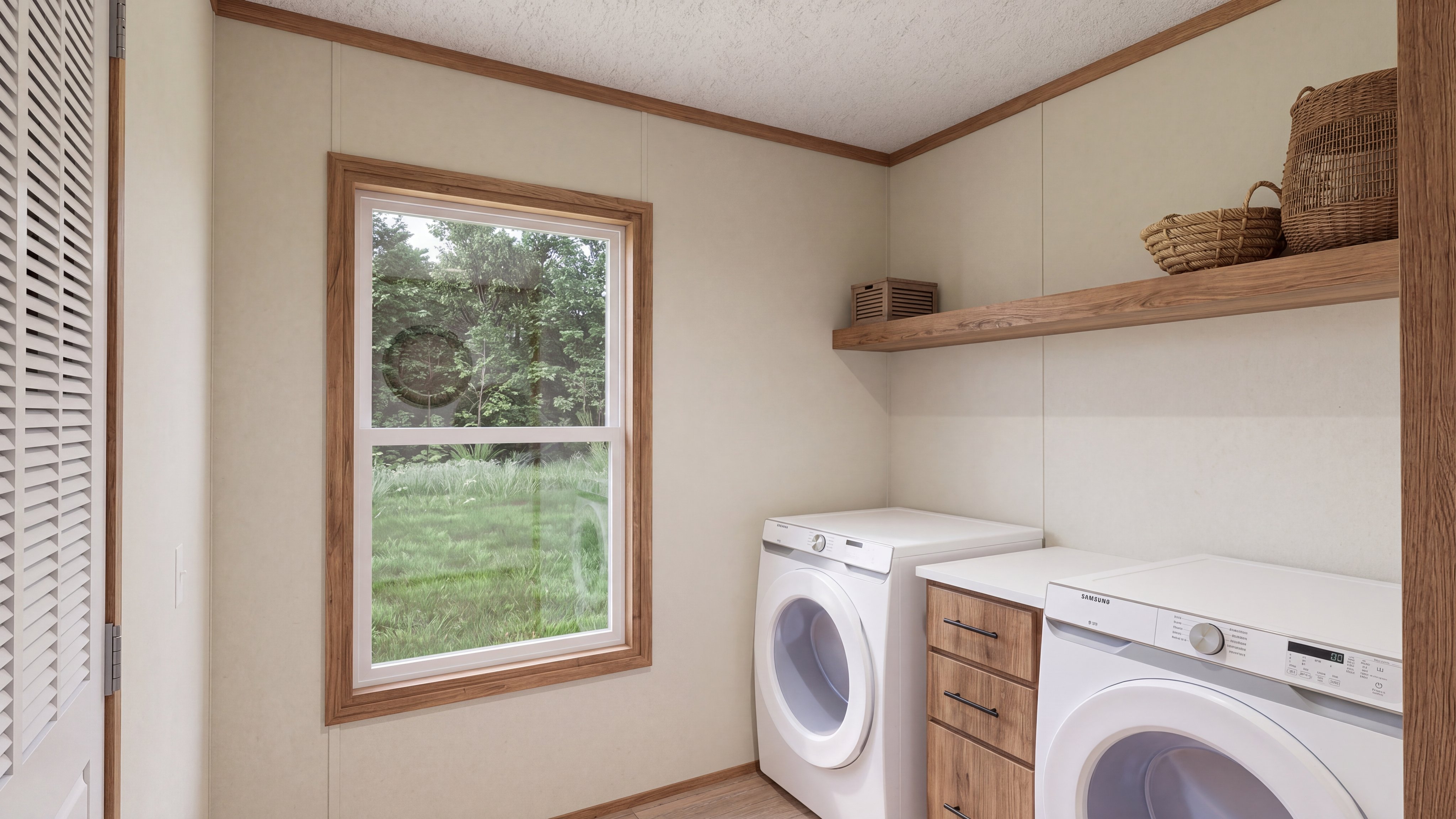 Utility room rendering of the Explorer home.