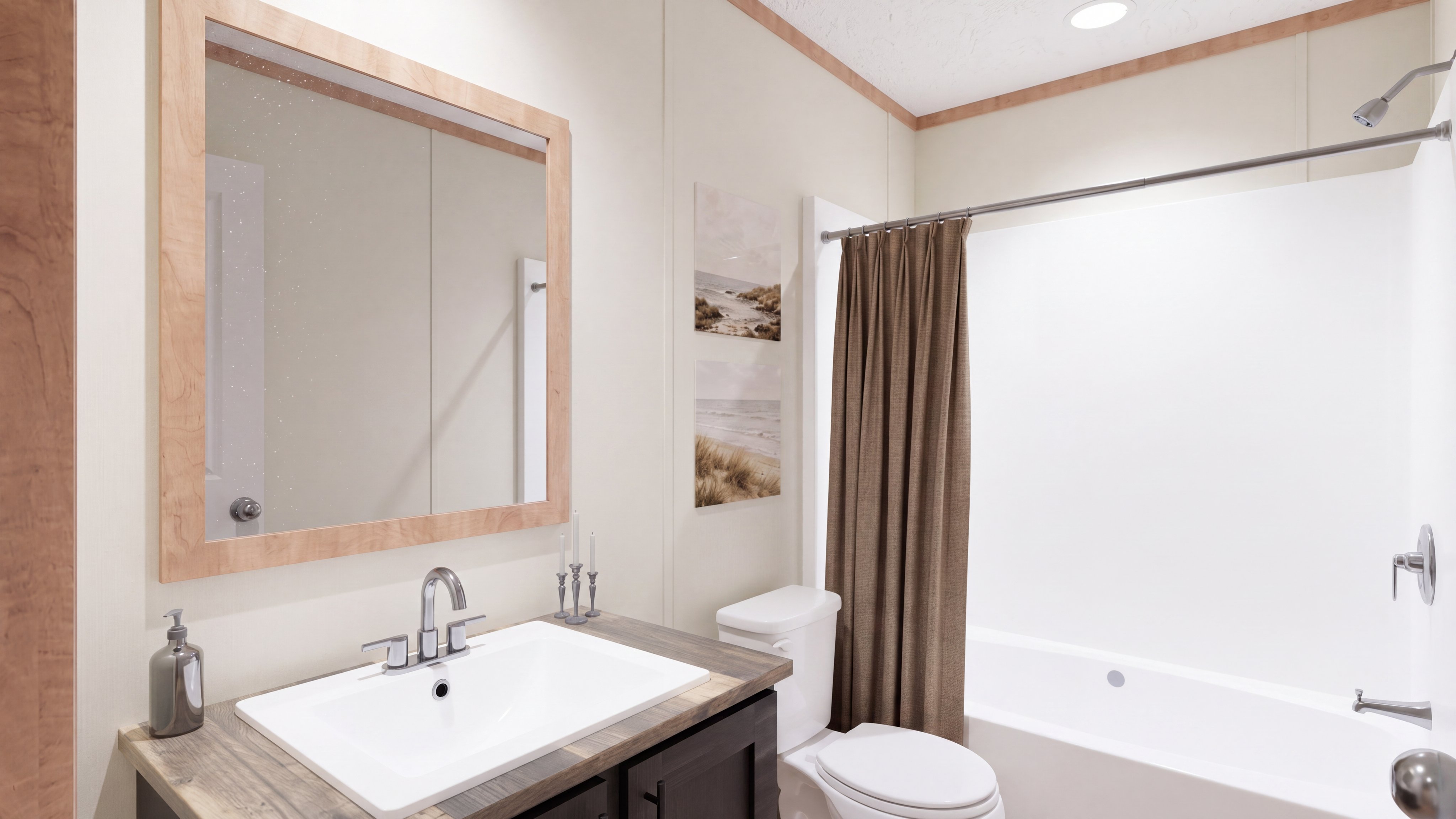 Guest bathroom rendering of the Rio home.