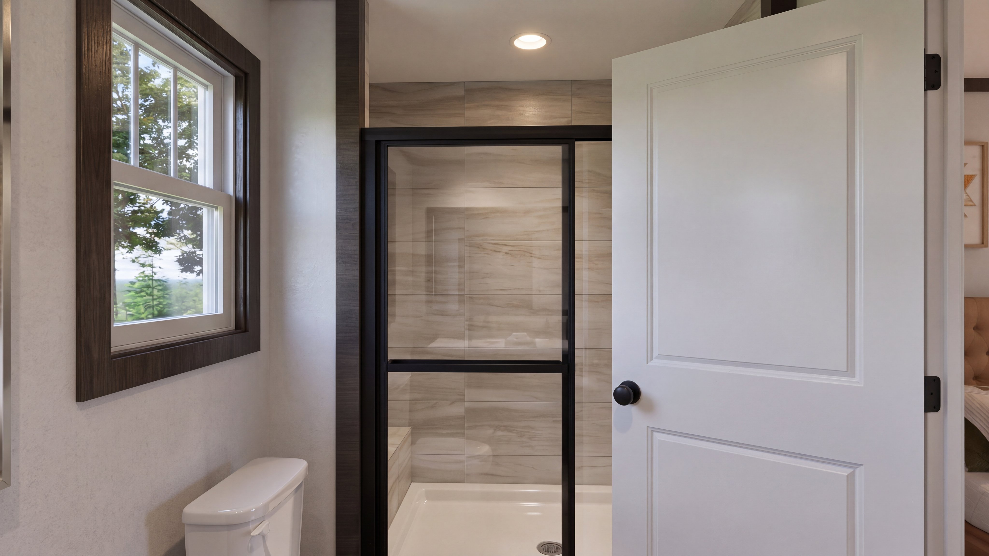 Primary bathroom rendering of the Baby Boujee home.