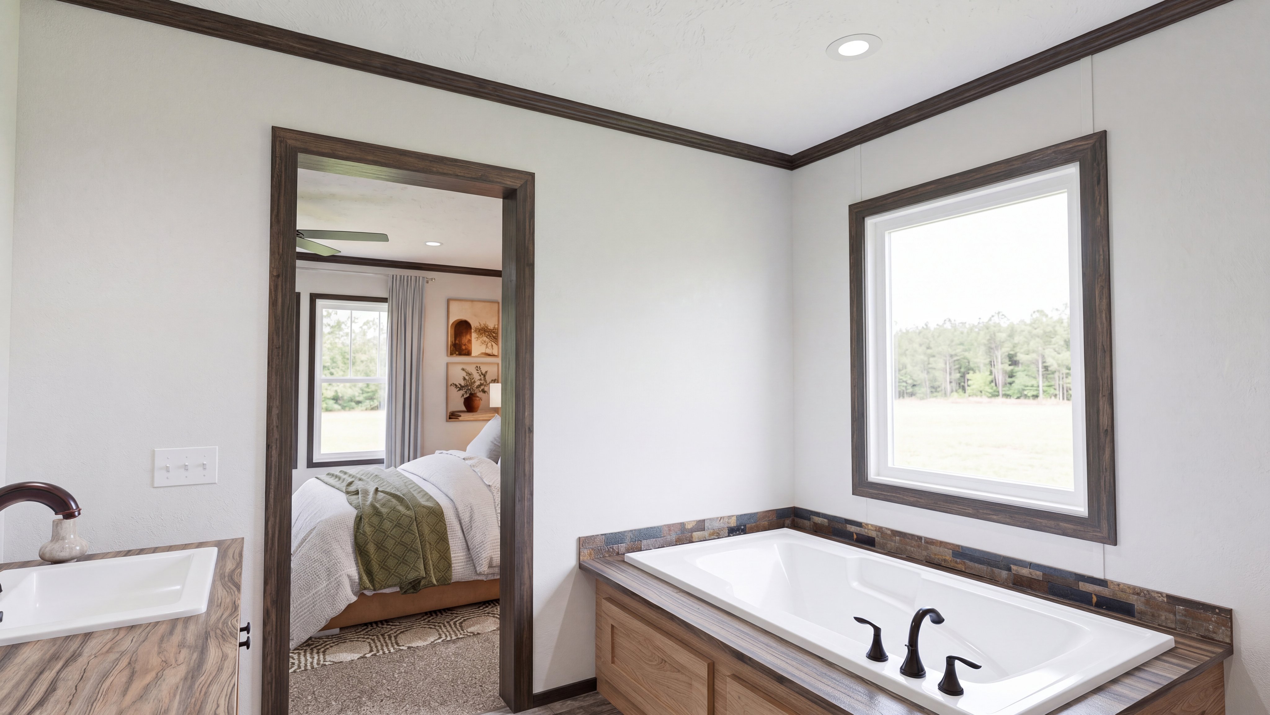 Primary bathroom rendering of the Boujee Xl 2 home.
