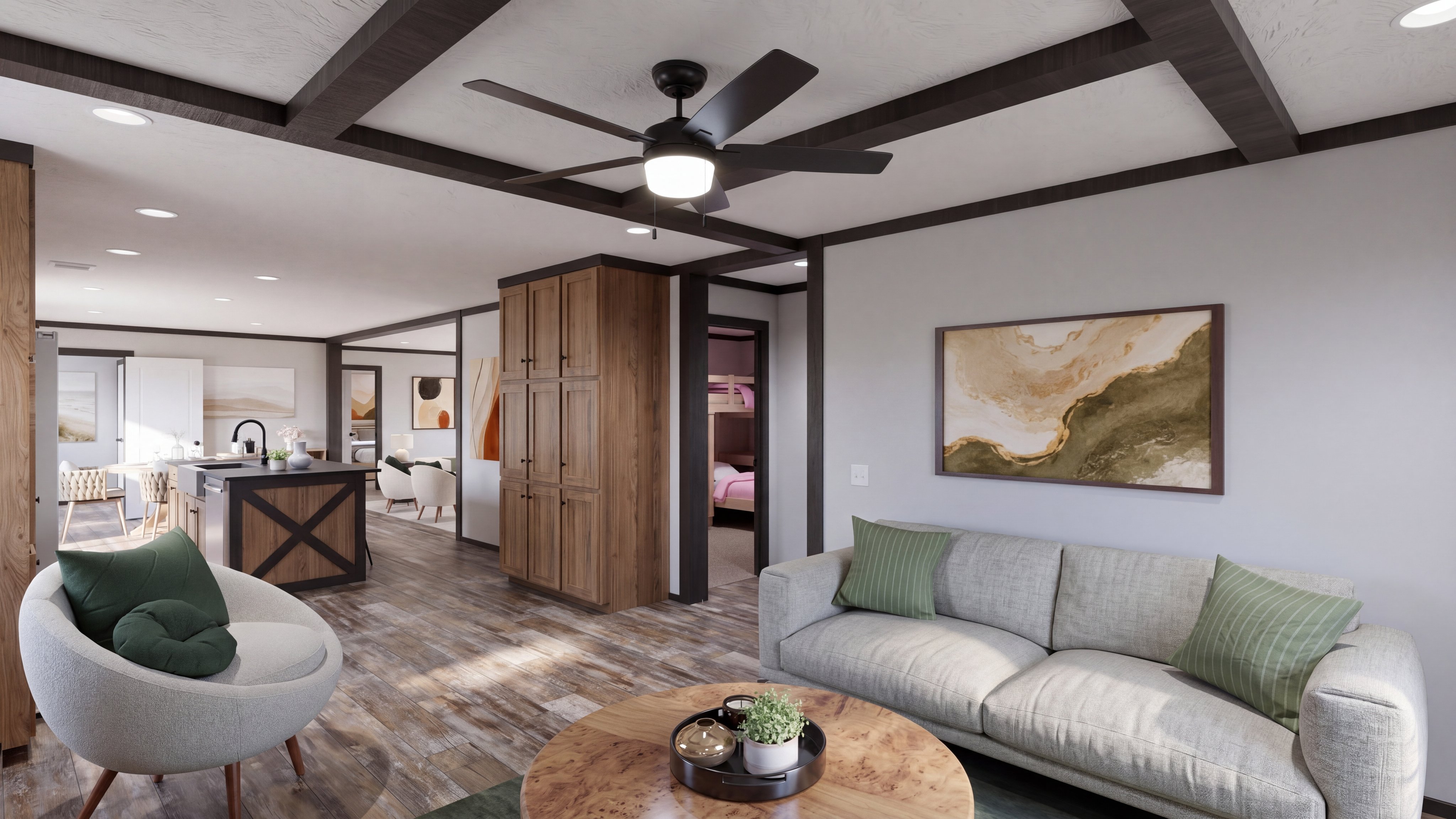 Den rendering of the Boujee 2 home.