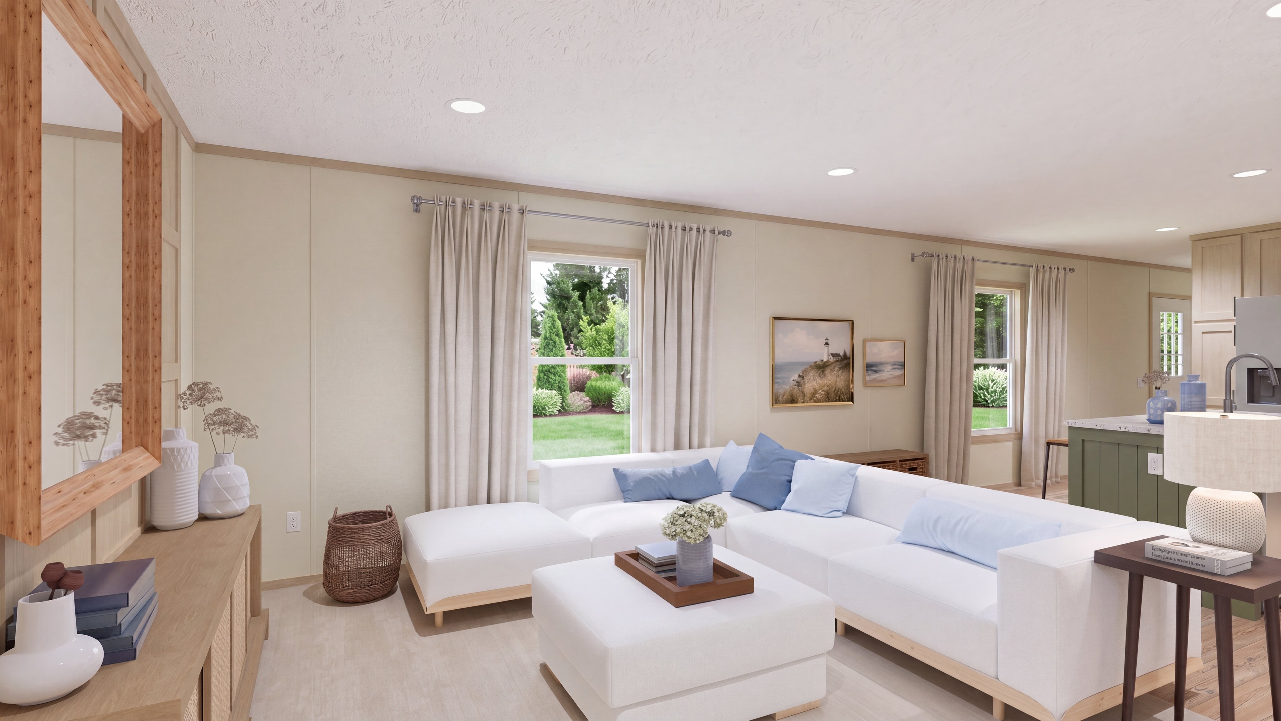 Living room rendering of the Voyage home.