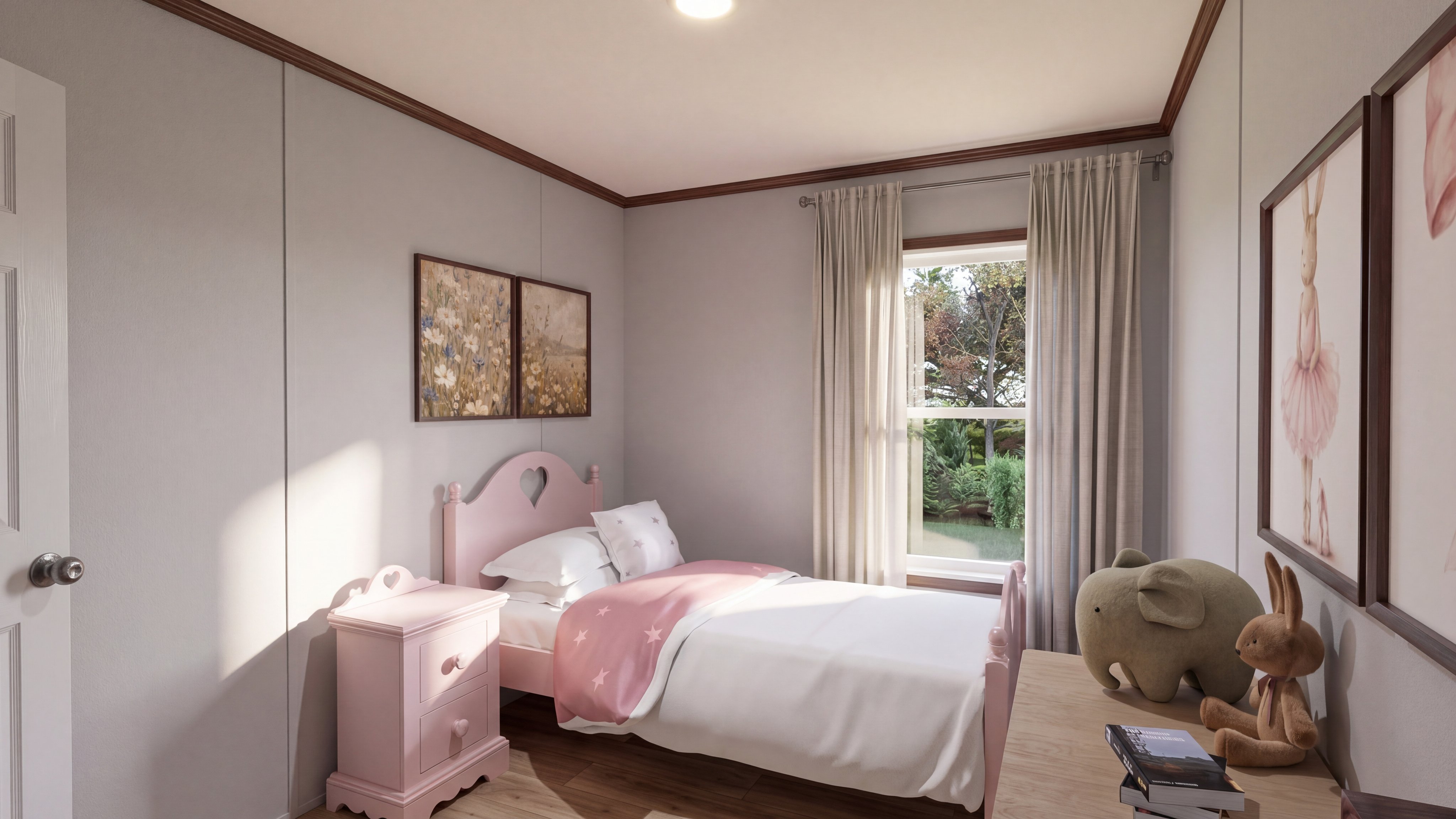Bedroom rendering of the Colossal home.