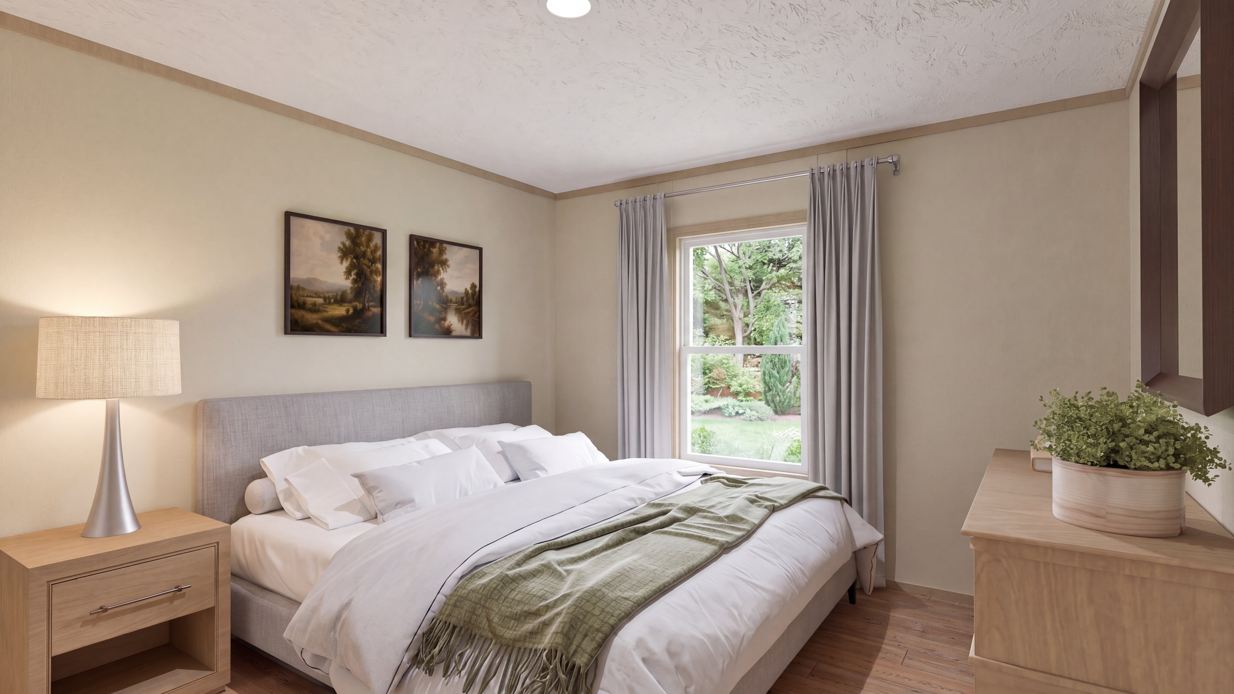 Bedroom rendering of the Morocco home.