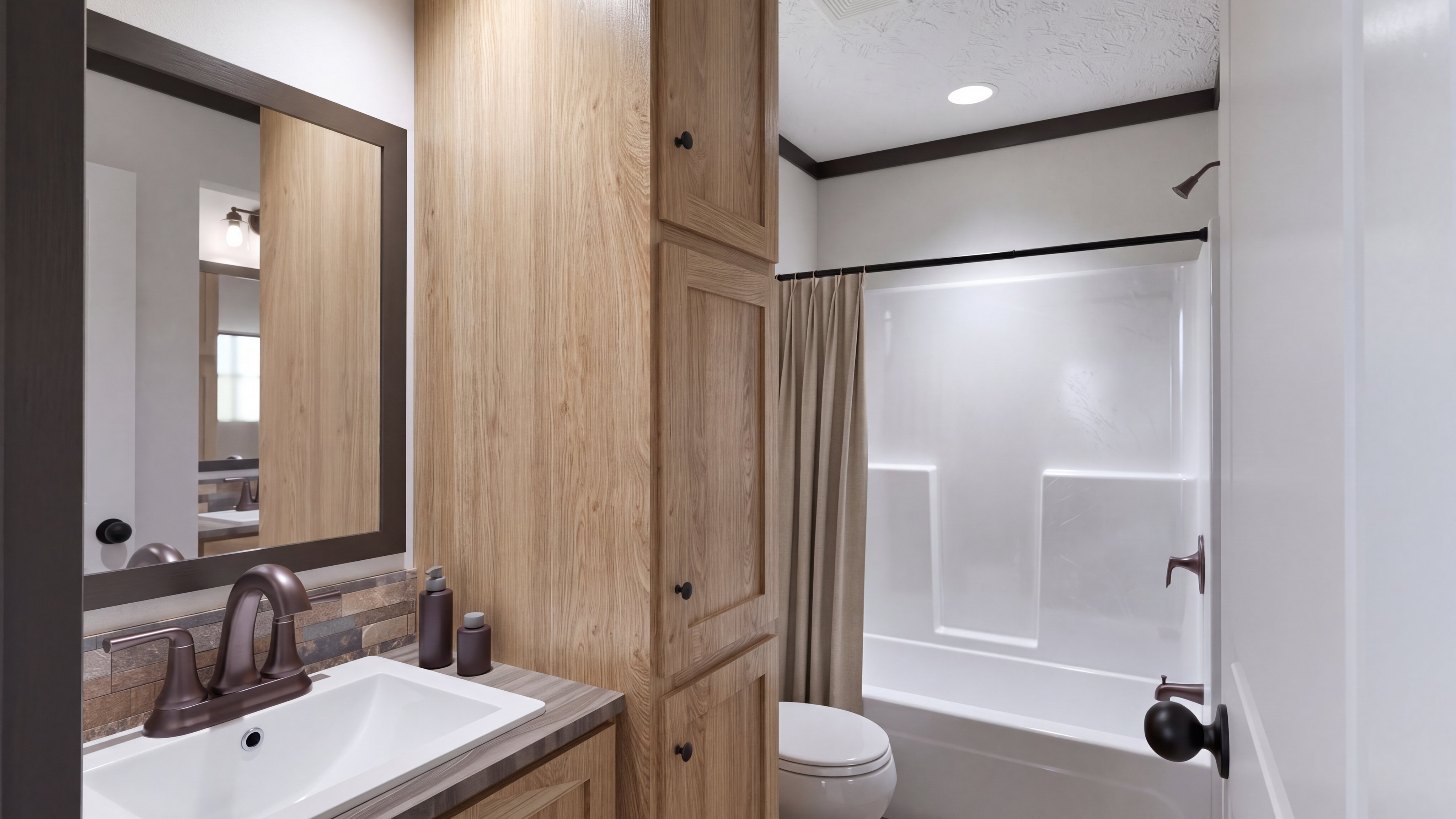 Guest bathroom rendering of the Boujee 2 home.