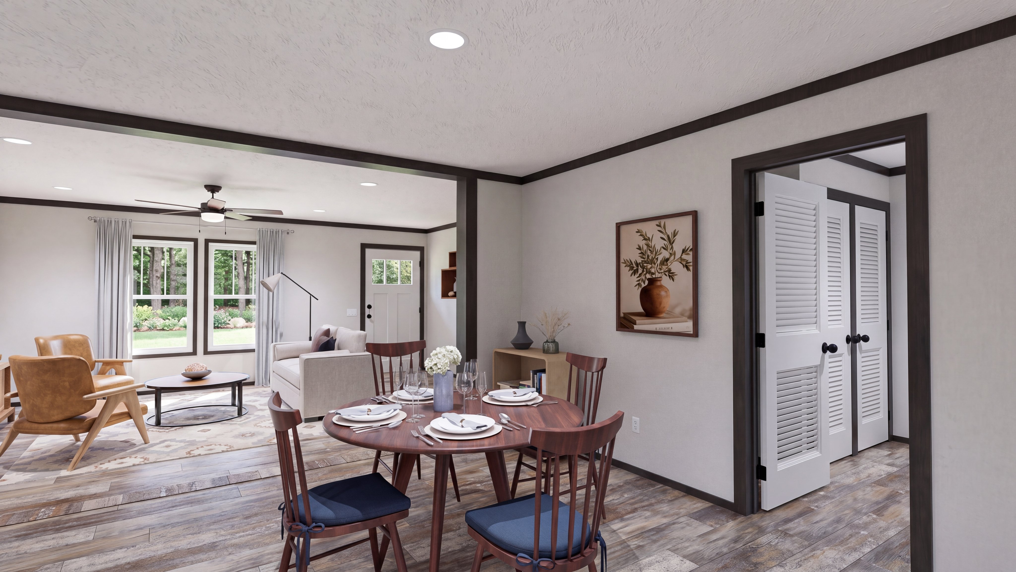 Dining area rendering of the Boujee Xl 2 home.