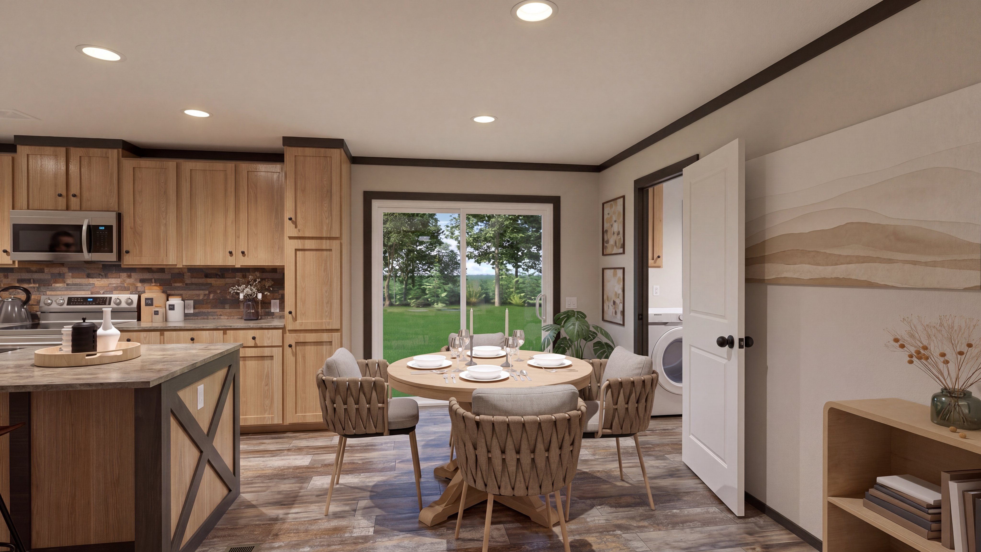 Dining area rendering of the Boujee 2 home.