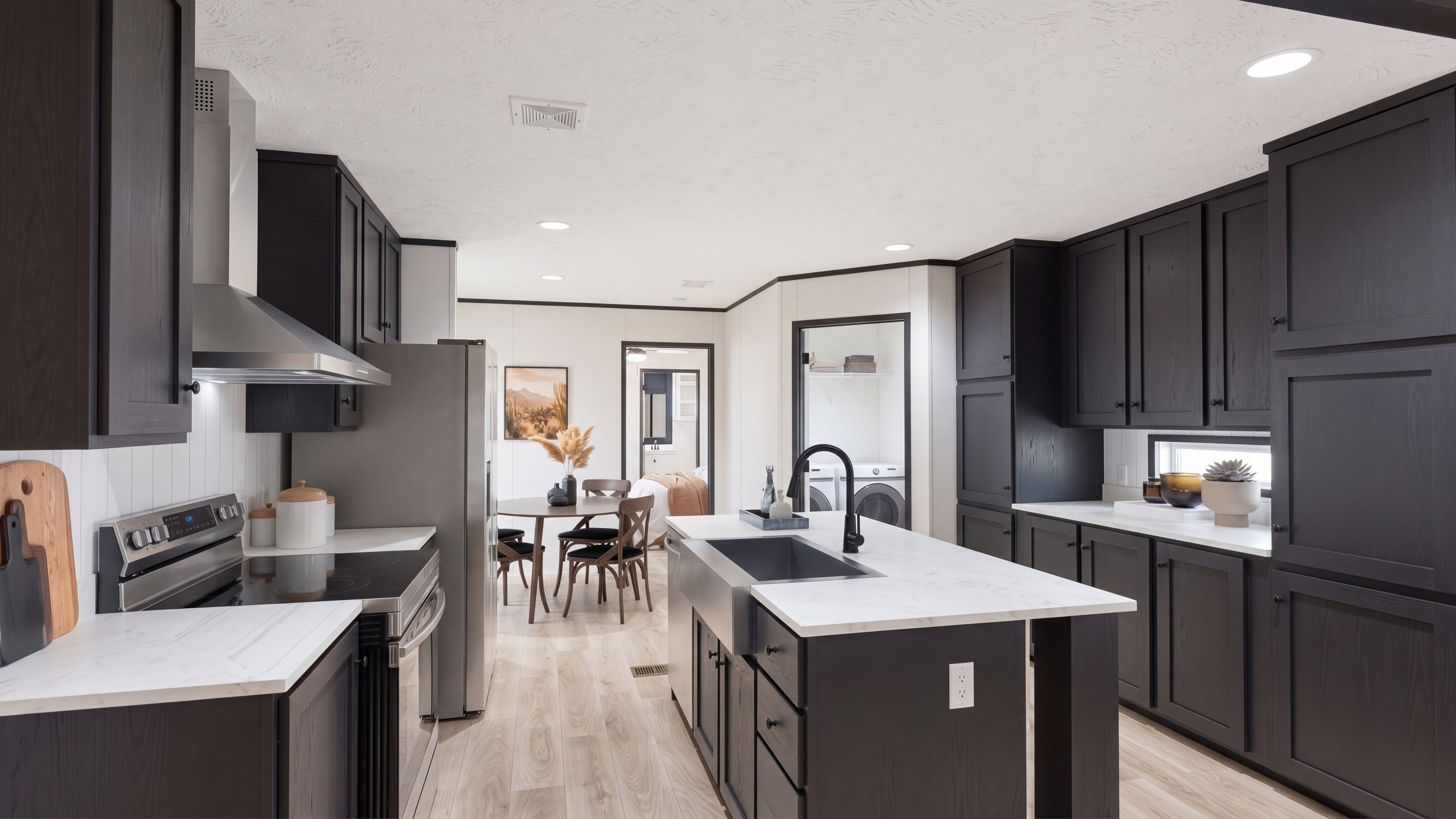 Kitchen rendering of the Anniversary 16763 home.