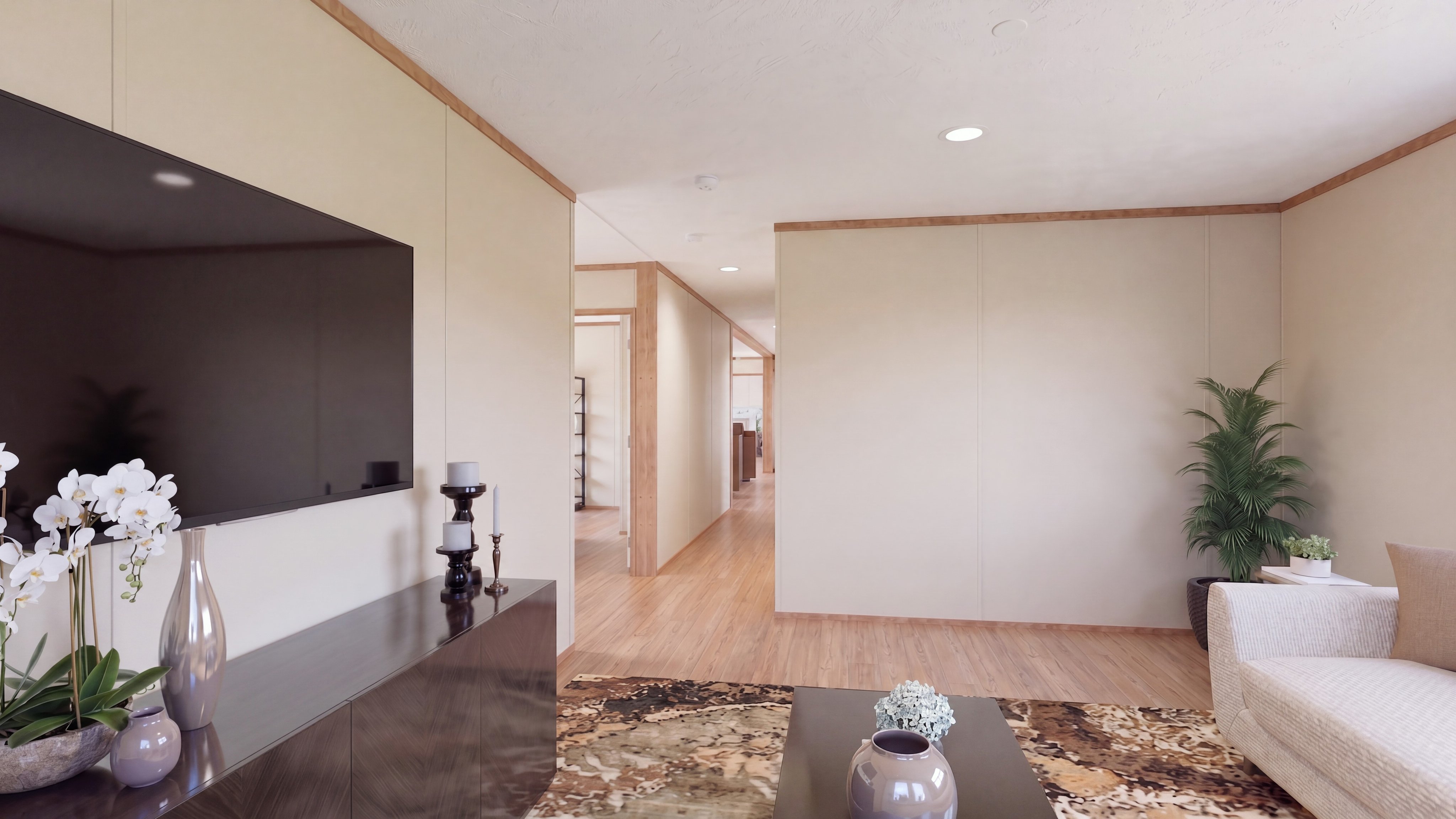 Flex room rendering of the Crockett home.