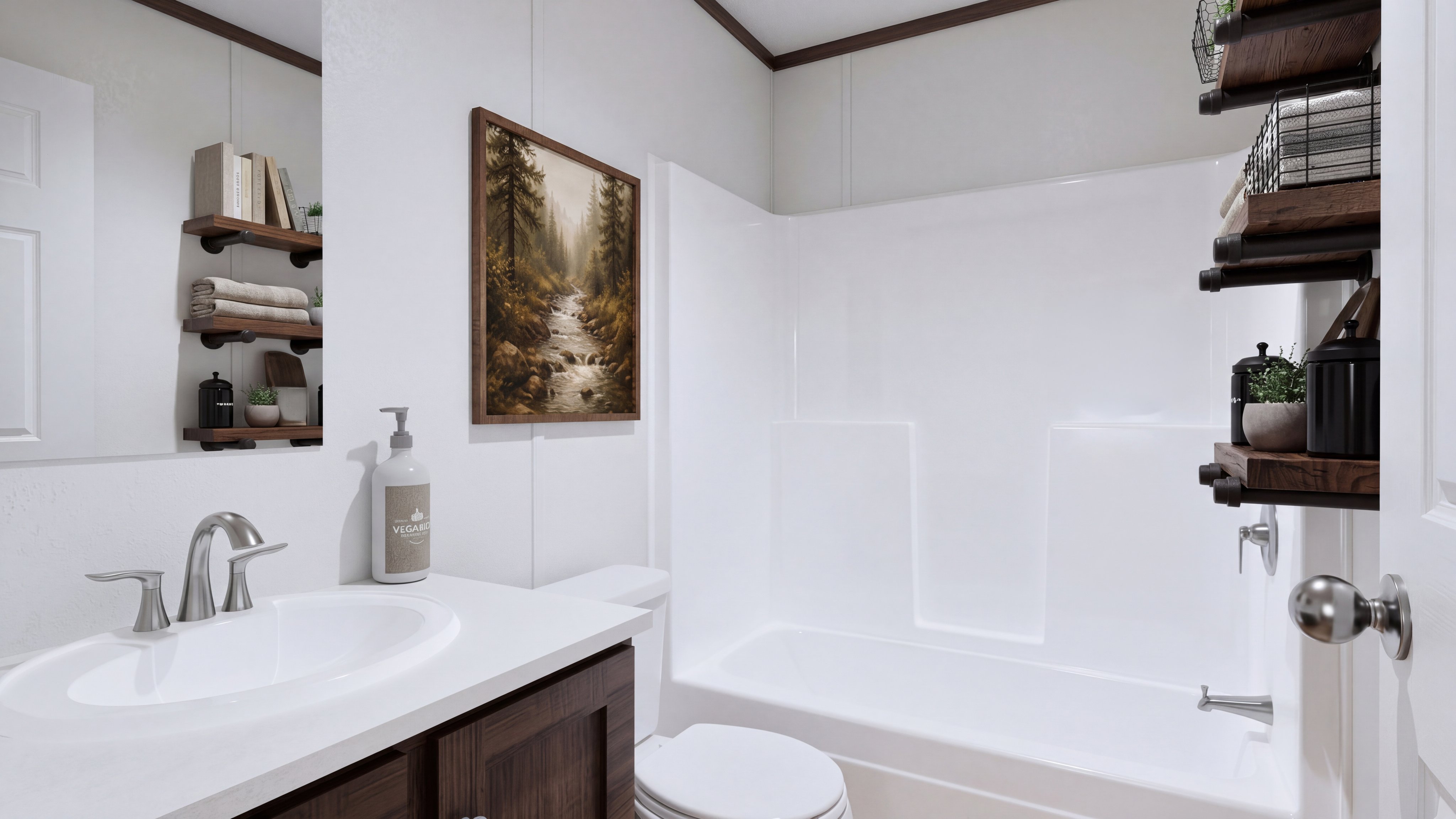 Guest bathroom rendering of the Desire home.