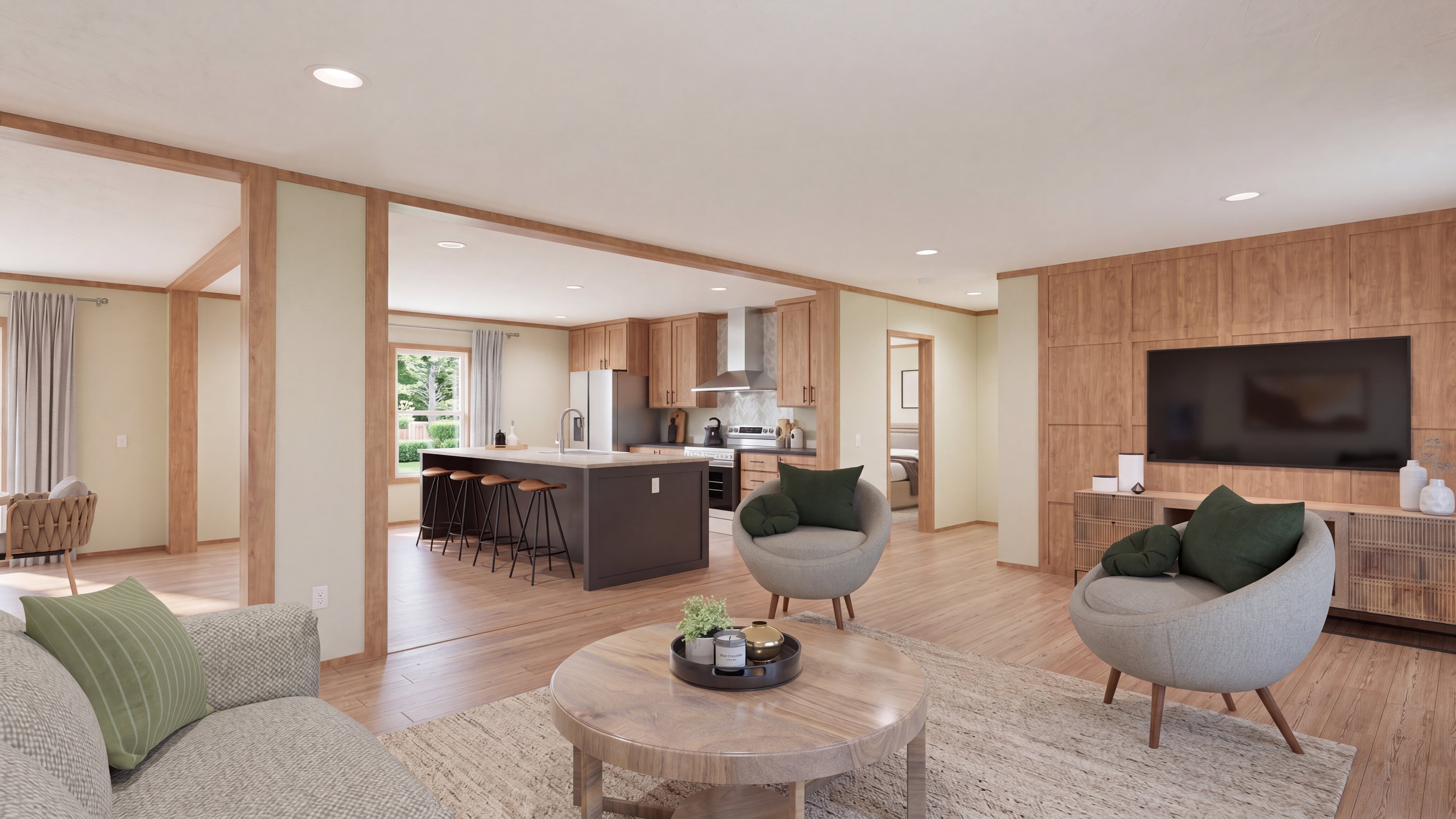 Den rendering of the Everest home.