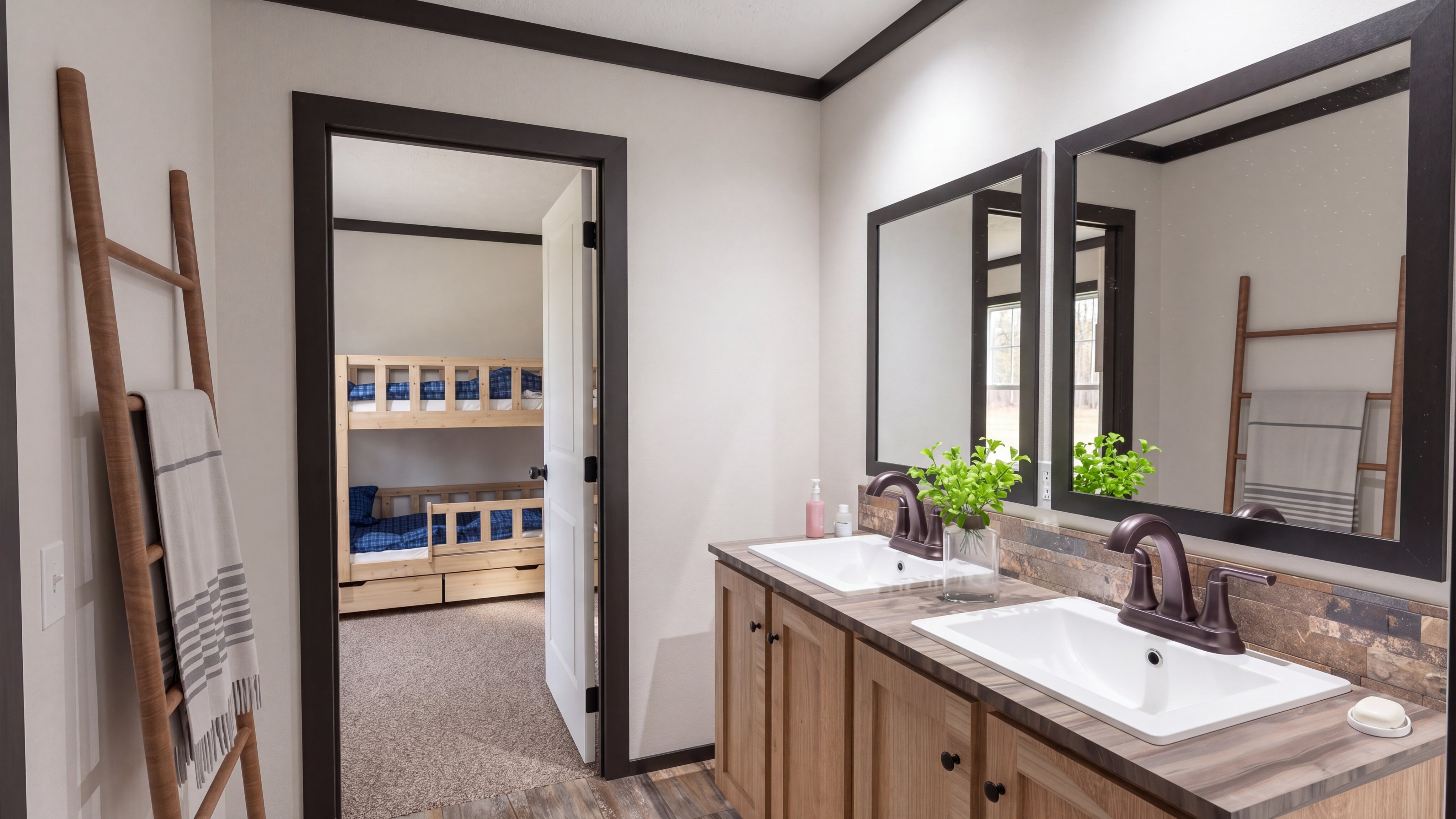 Guest bathroom rendering of the Boujee Xl 2 home.