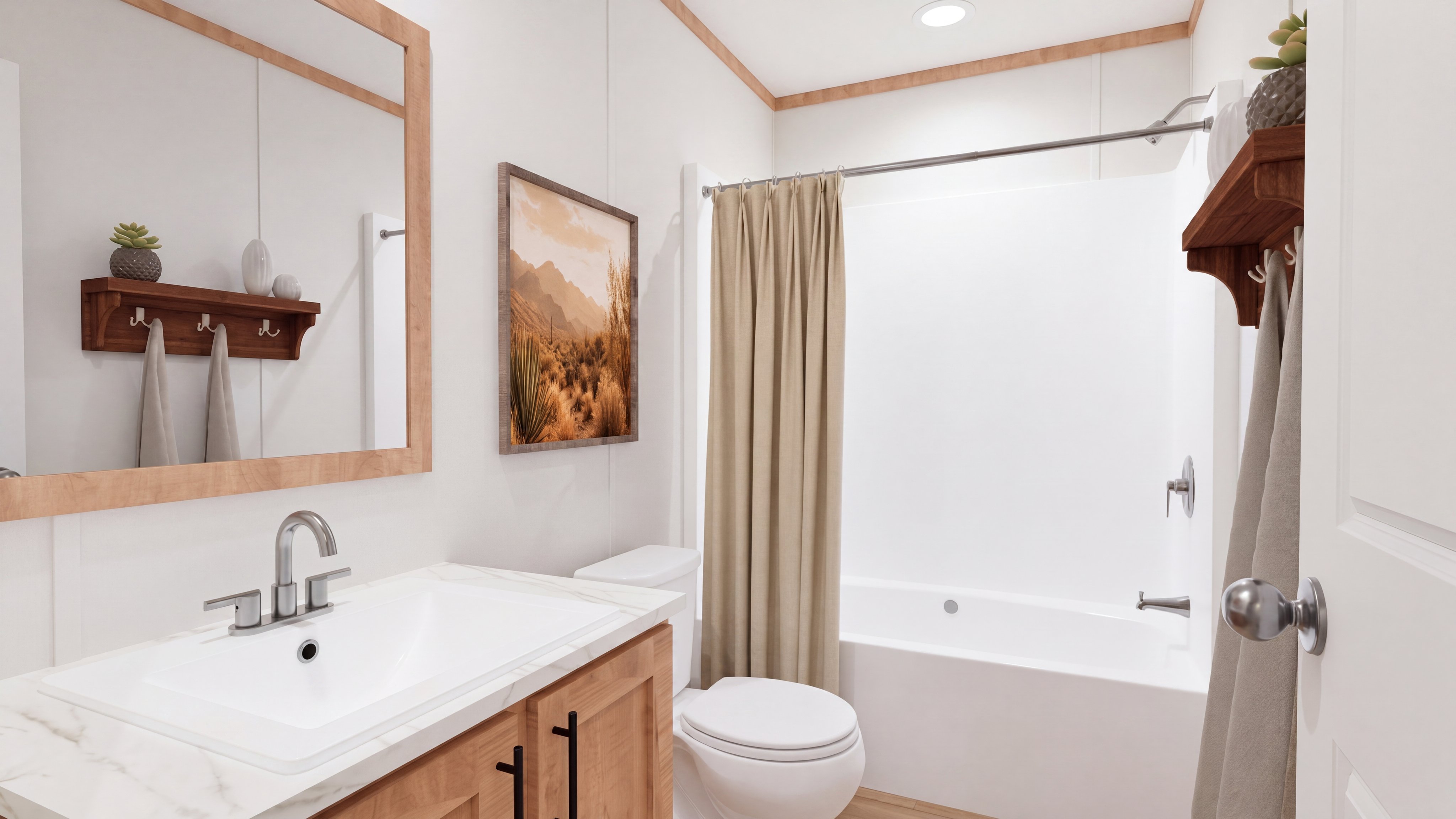 Guest bathroom rendering of the Cook home.