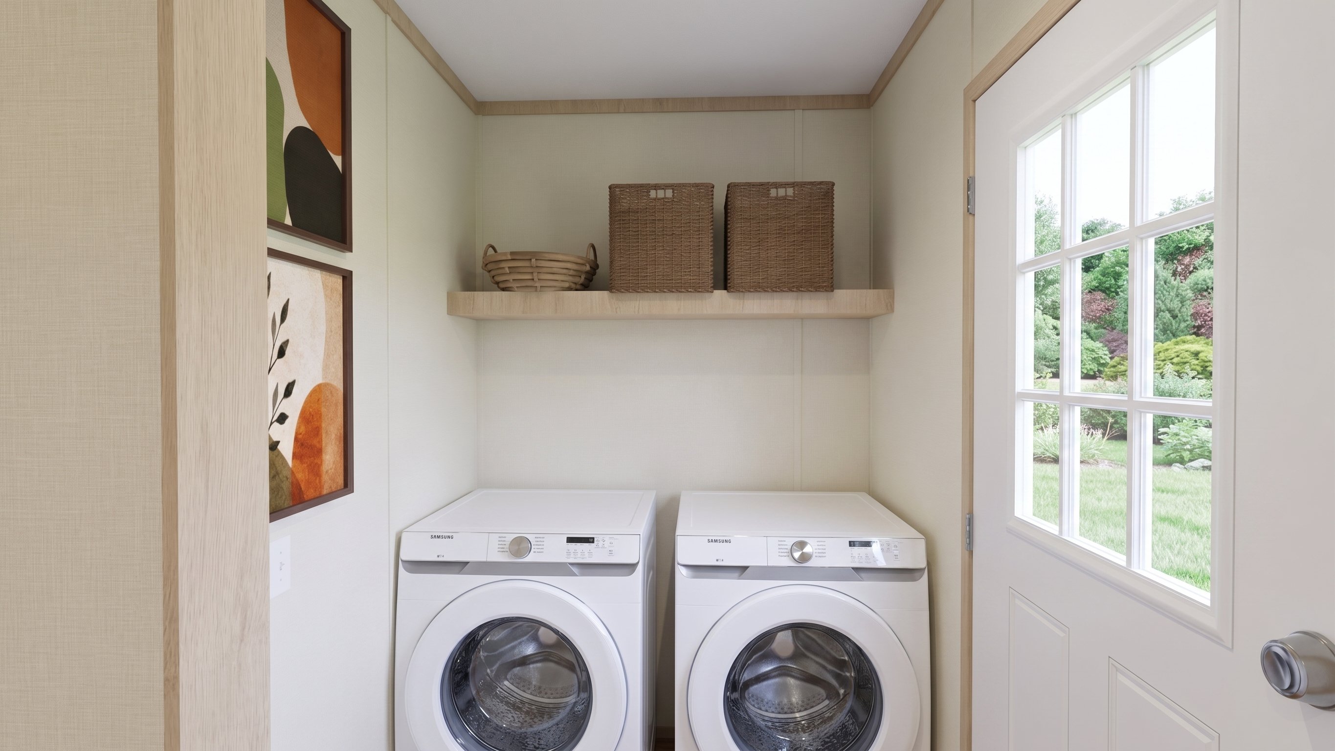 Utility room rendering of the Clark home.