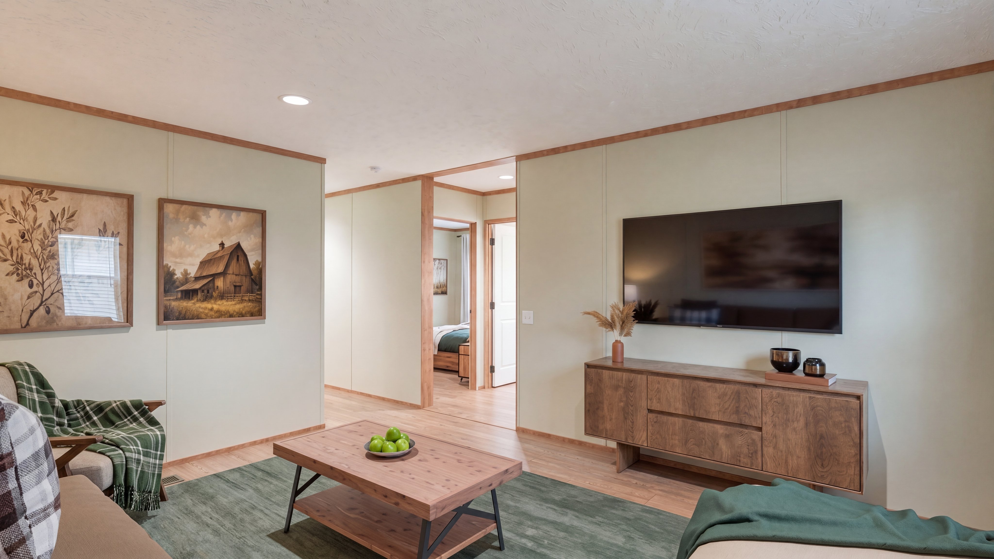 Den rendering of the Sevier home.