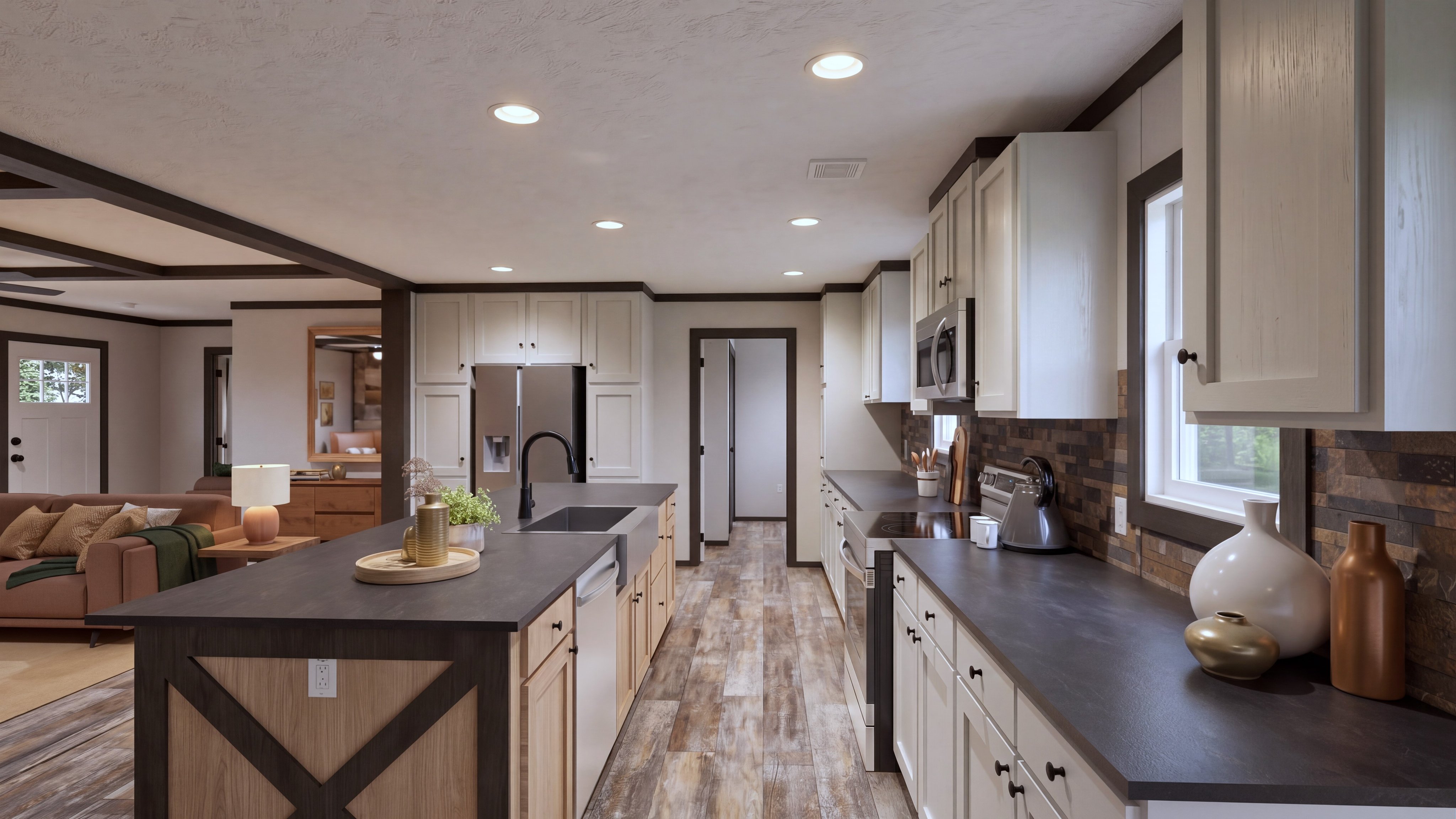 Kitchen rendering of the Boujee 56 home.