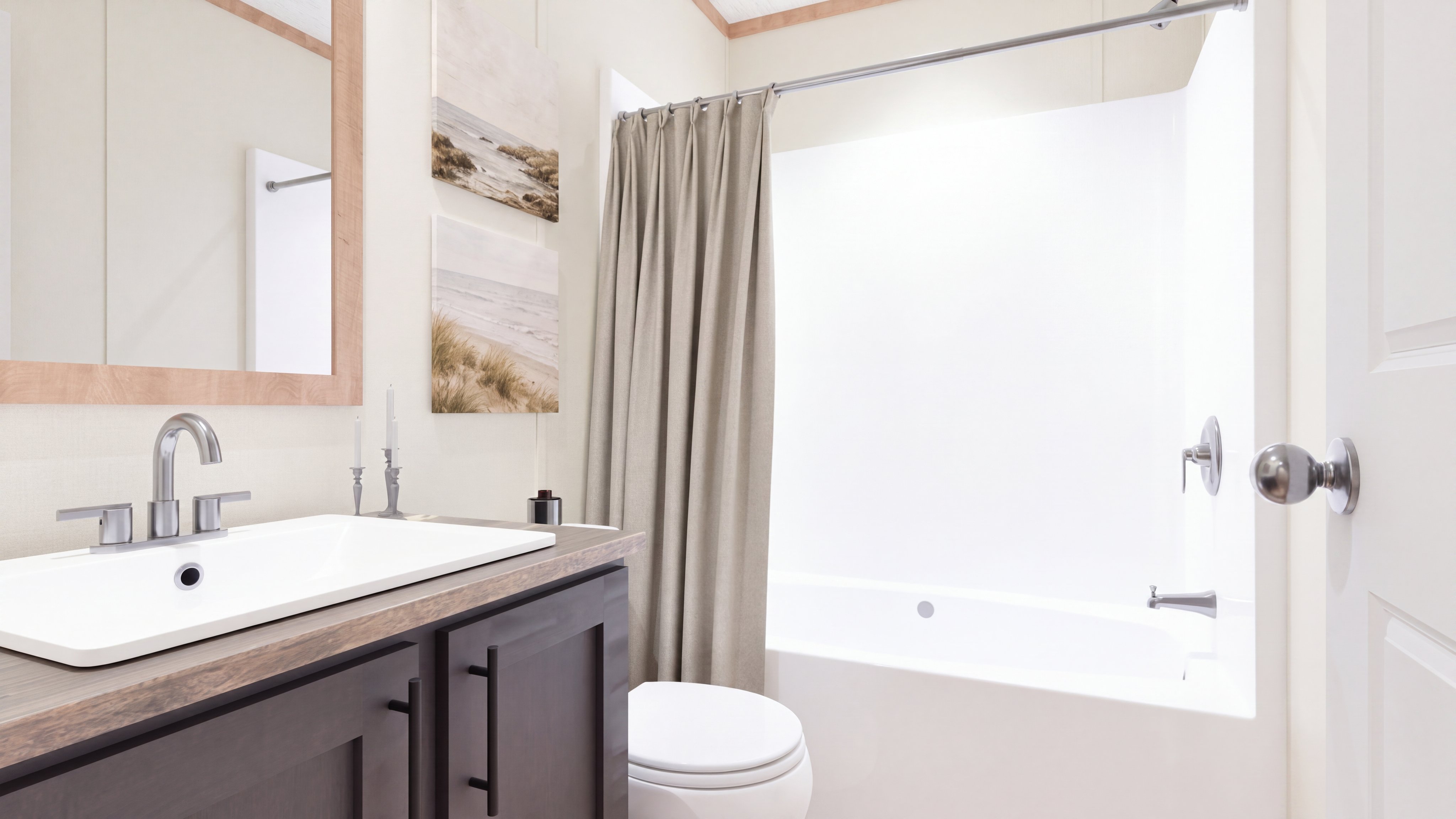Guest bathroom rendering of the Hudson home.