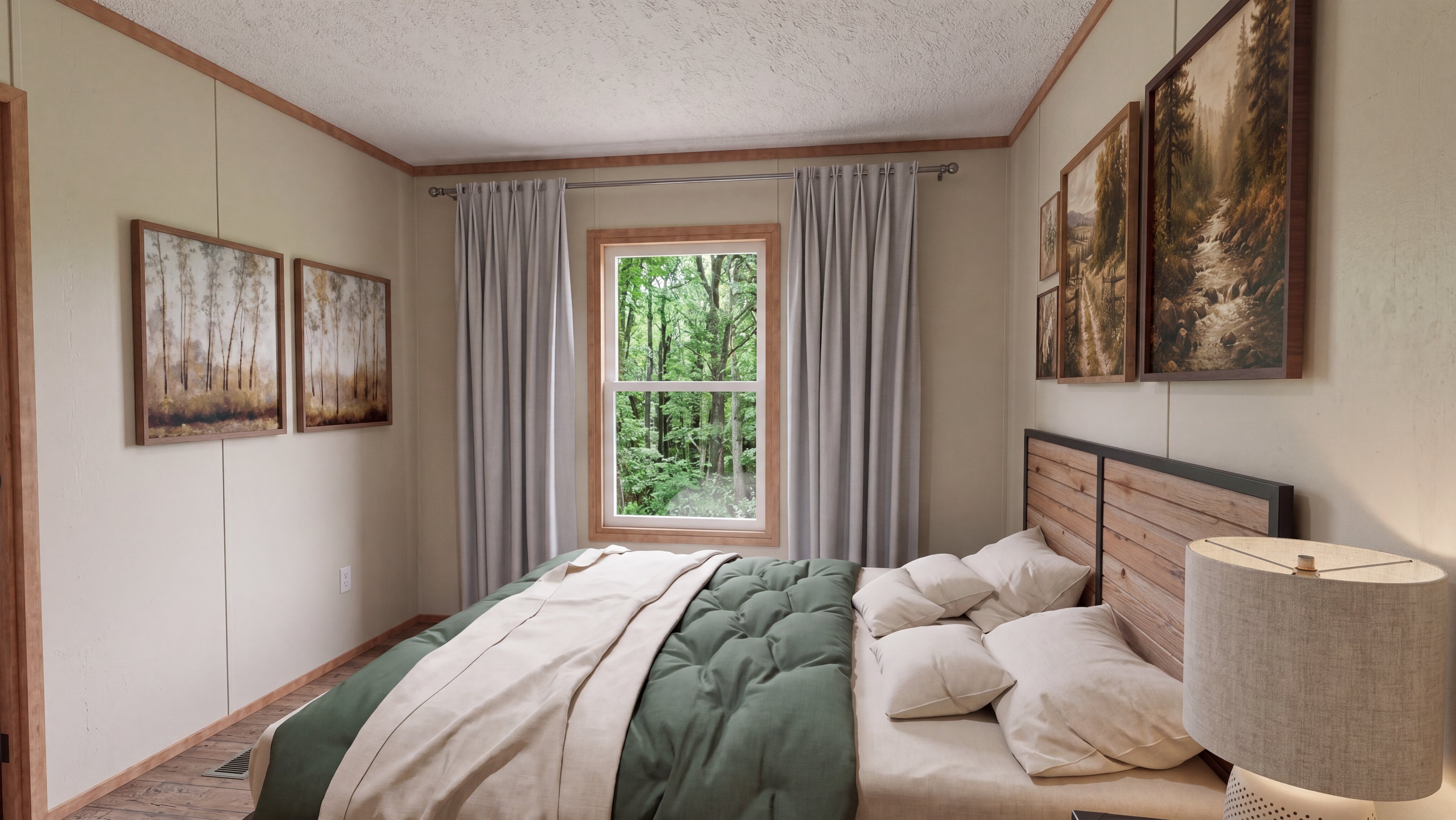 Bedroom rendering of the Sevier home.