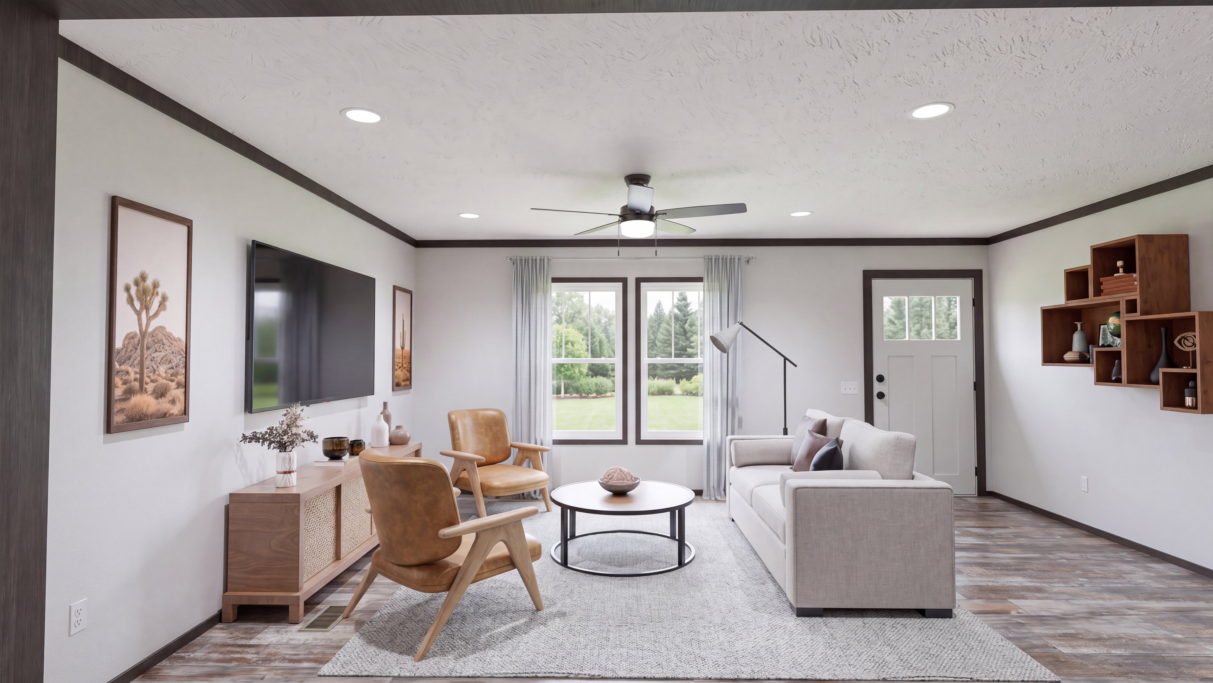 Living room rendering of the Boujee Xl 2 home.