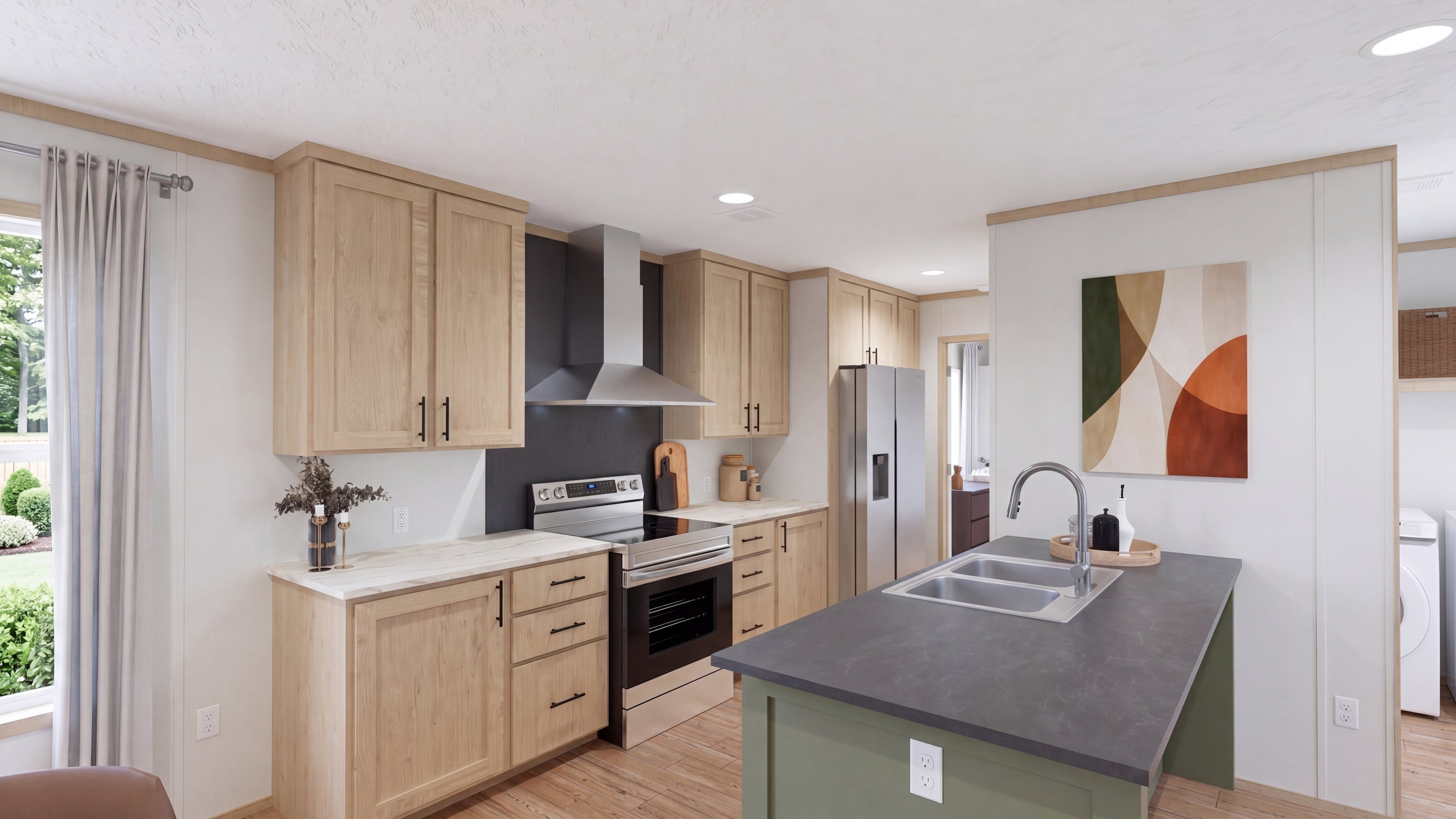 Kitchen rendering of the Clark home.