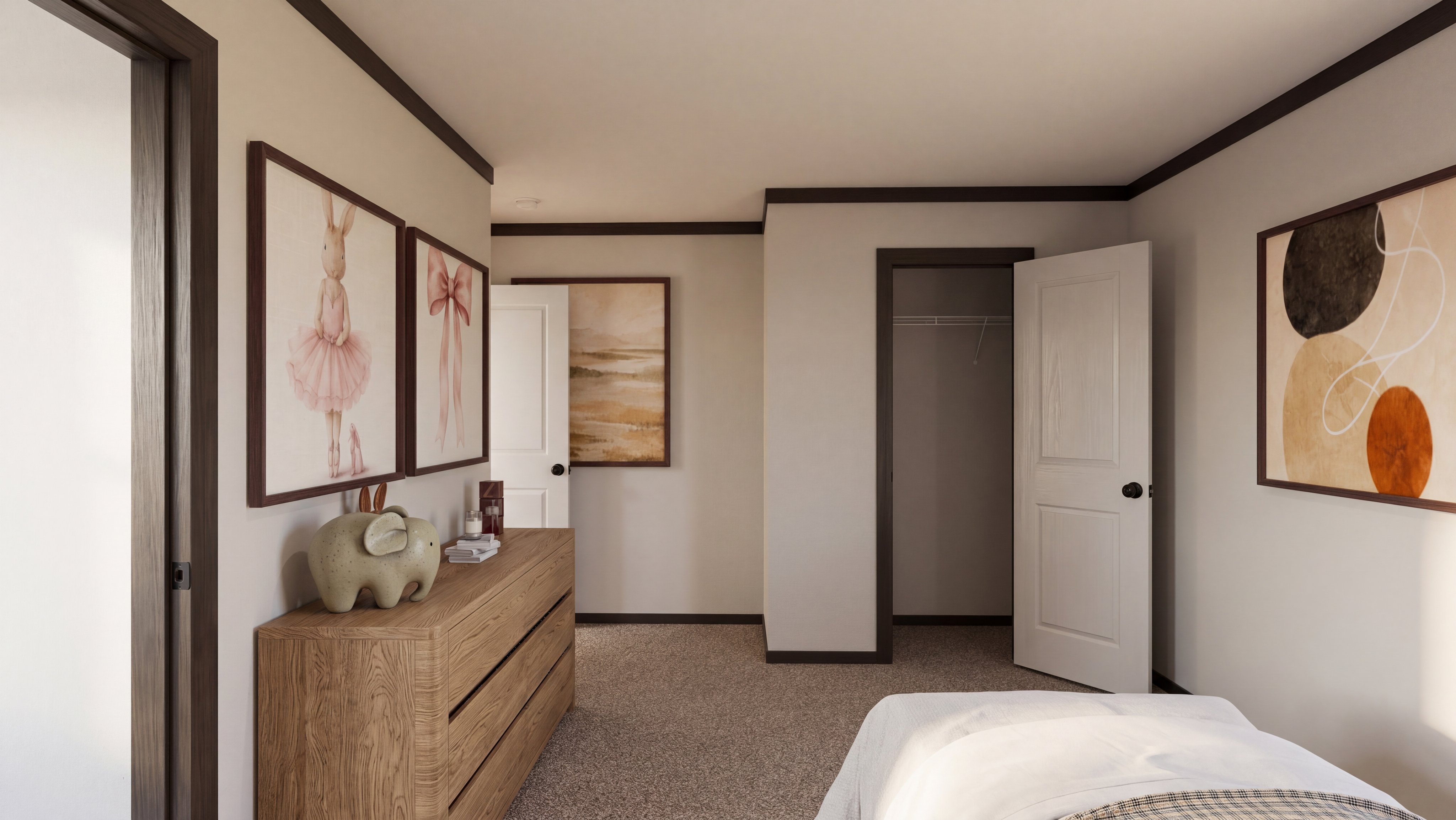 Bedroom rendering of the Boujee Lux home.