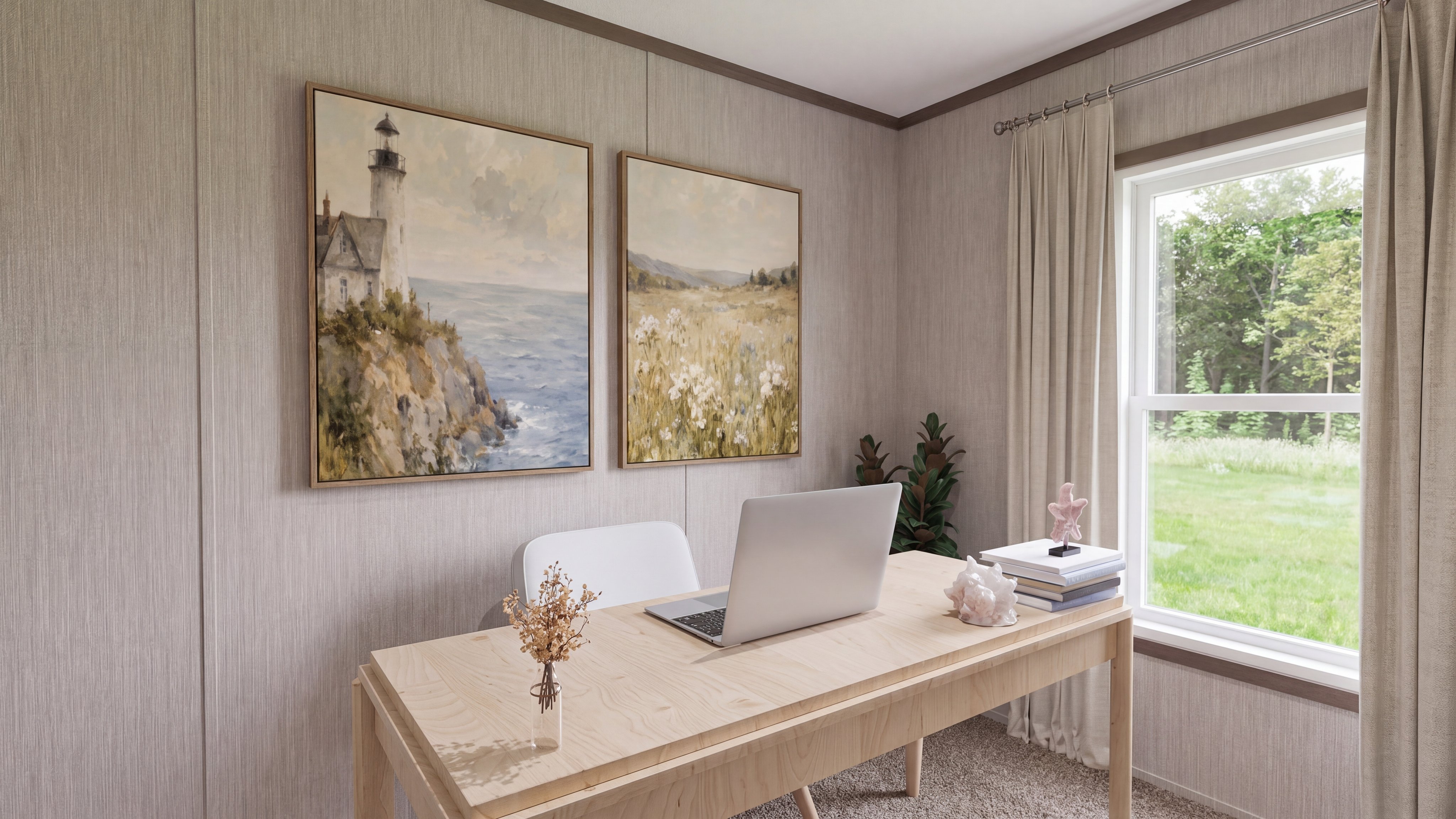 Bedroom rendering of the The Seaside home.