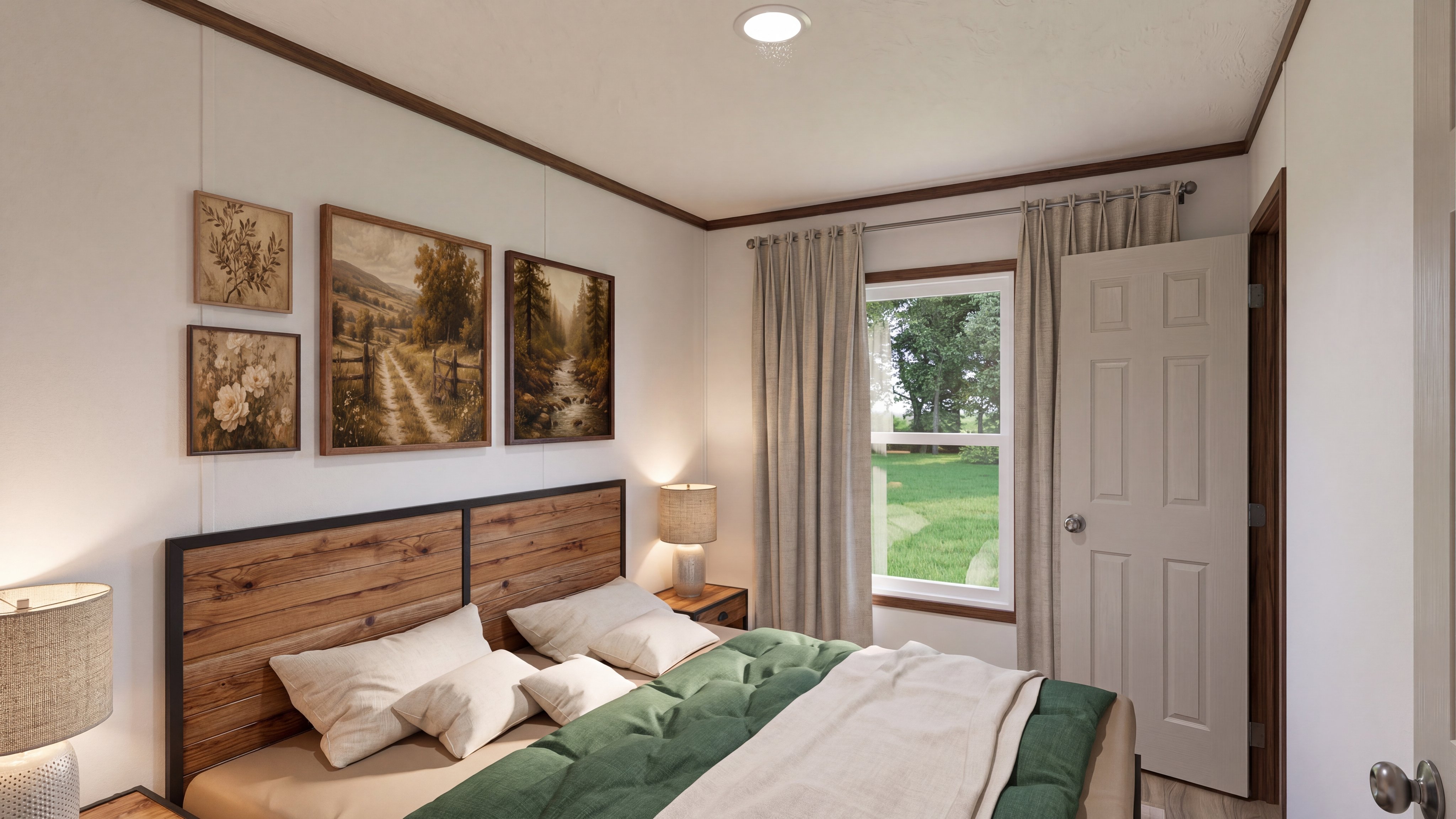 Bedroom rendering of the Desire home.
