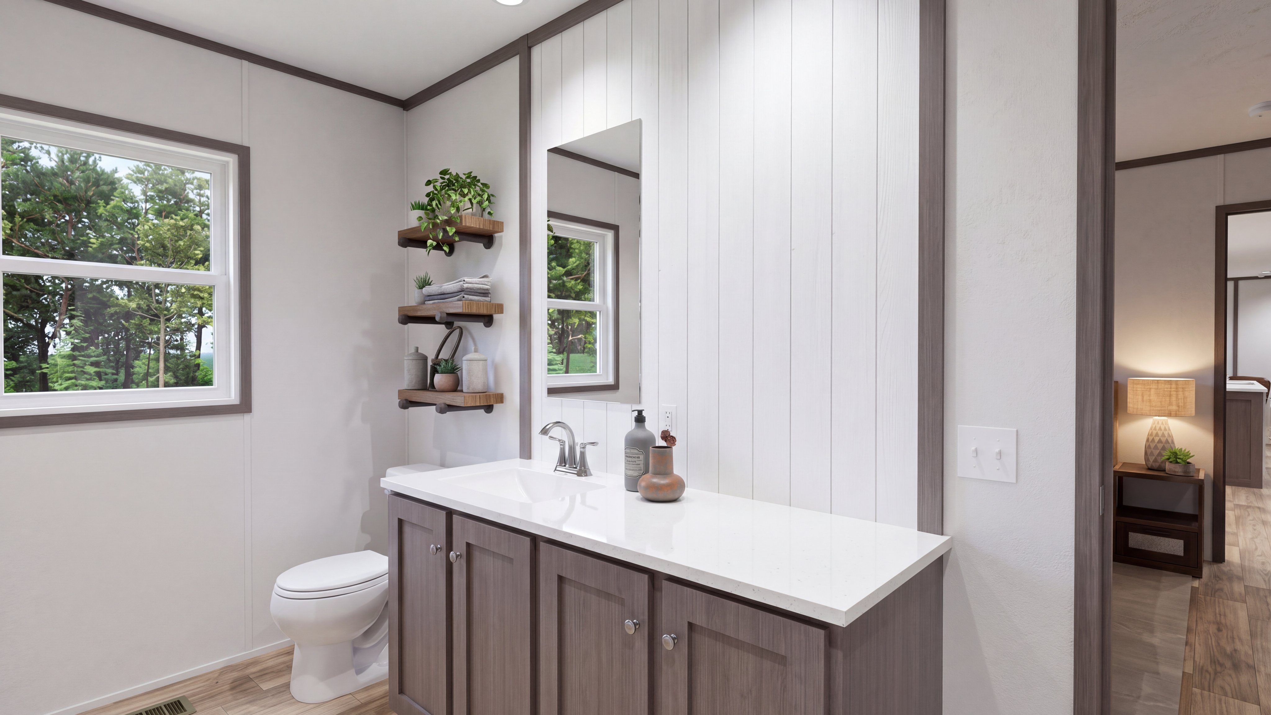 Primary bathroom rendering of the Colossal home.