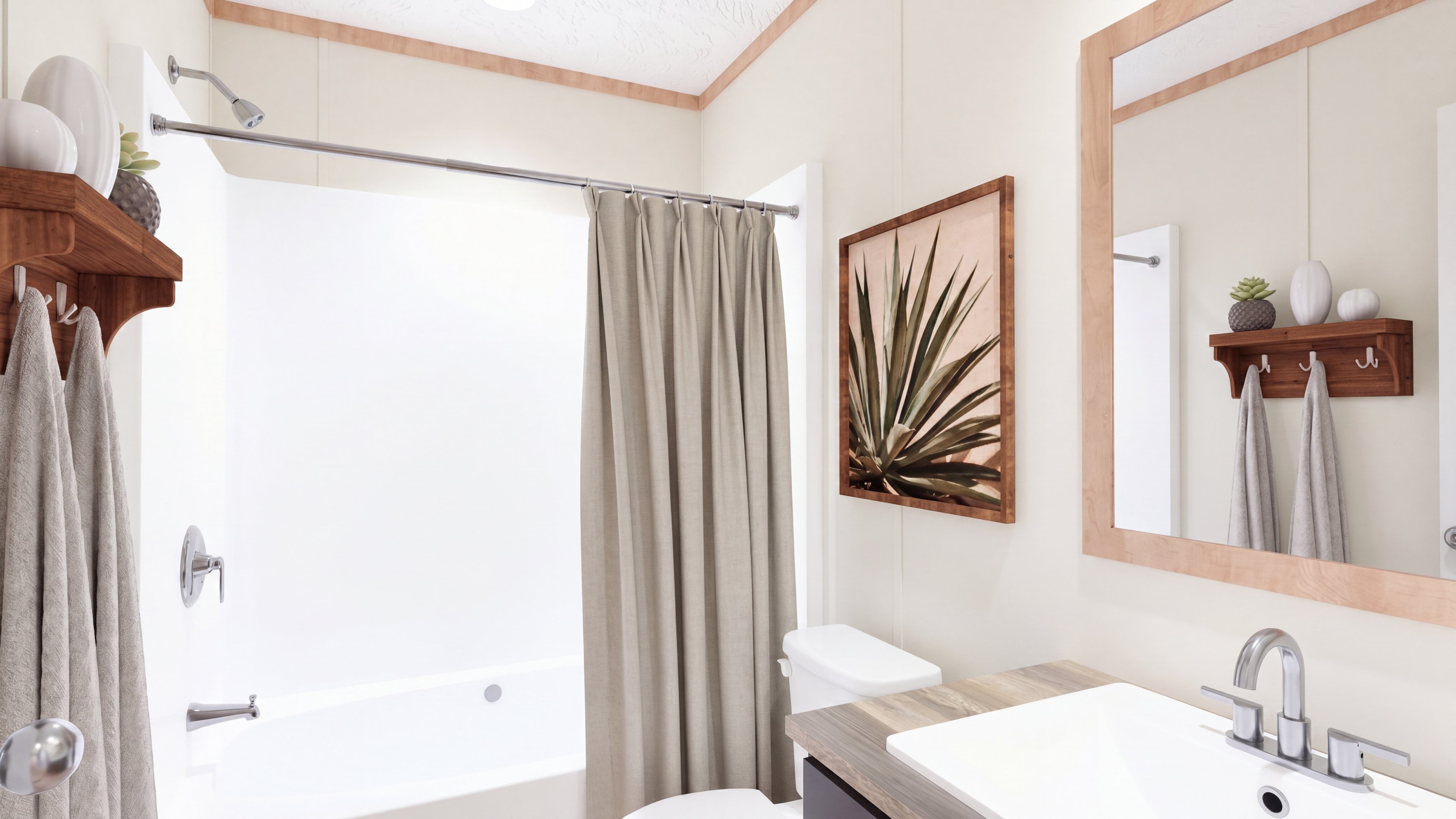 Guest bathroom rendering of the Tuscany home.