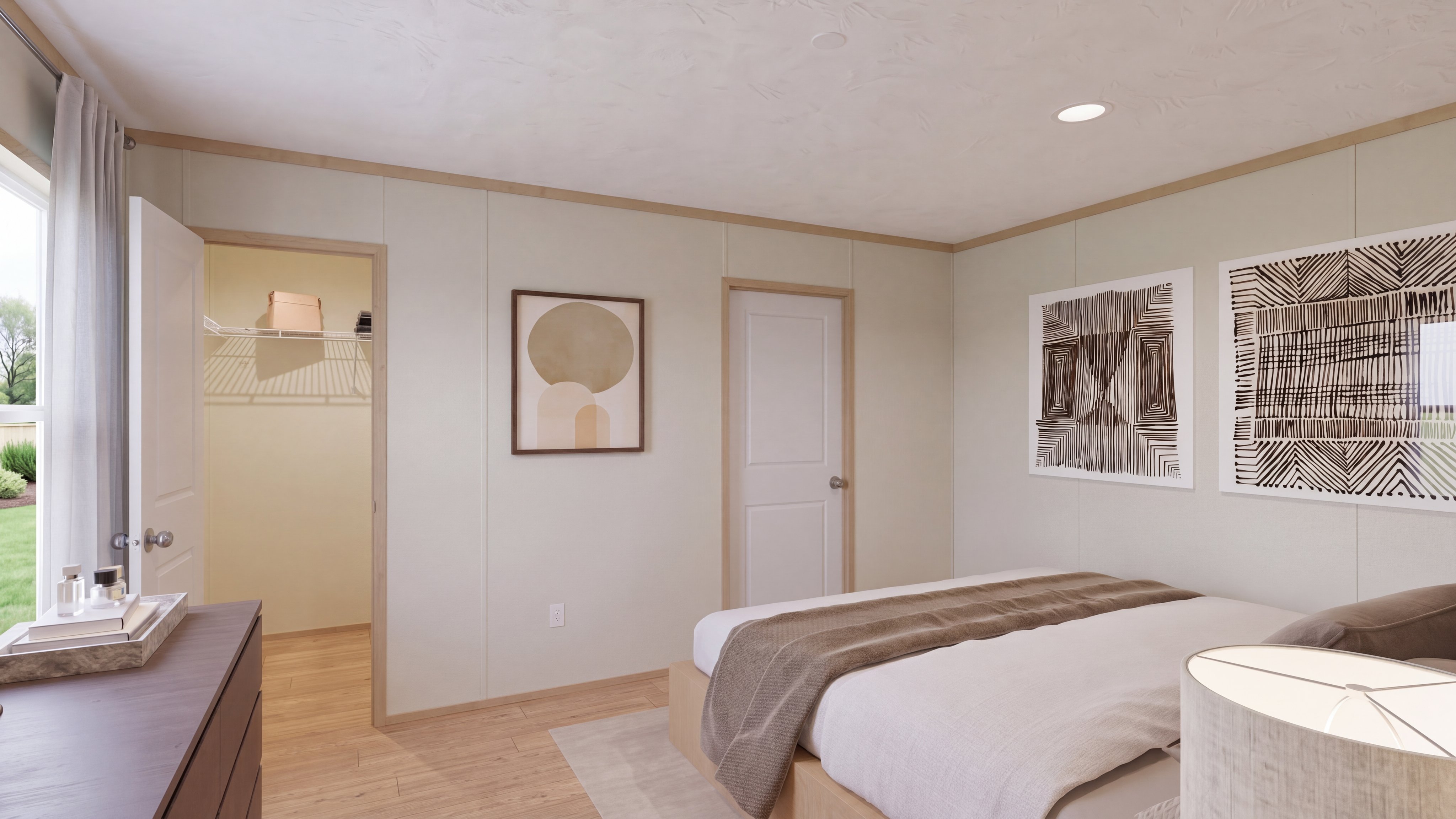 Primary bedroom rendering of the Clark home.