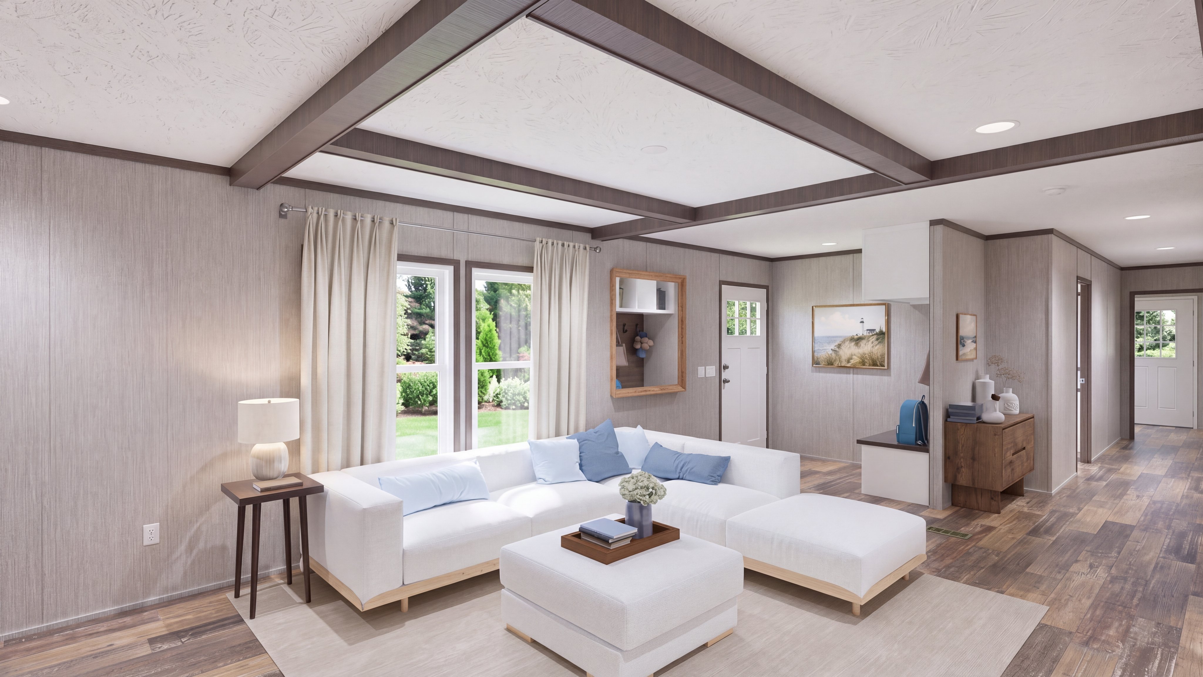 Living room rendering of the The Shoreline home.