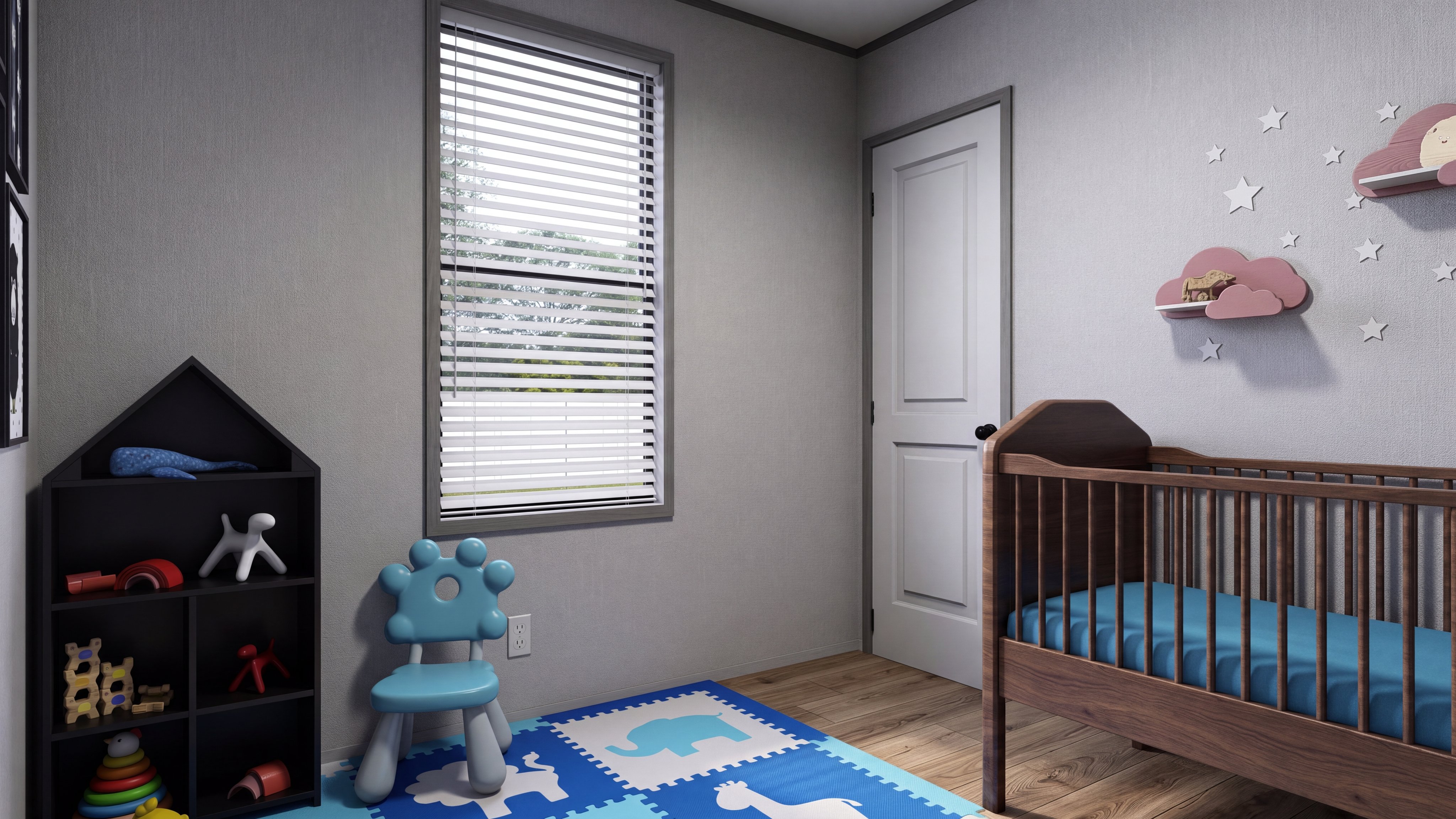 Bedroom rendering of the Anniversary 16763 home.