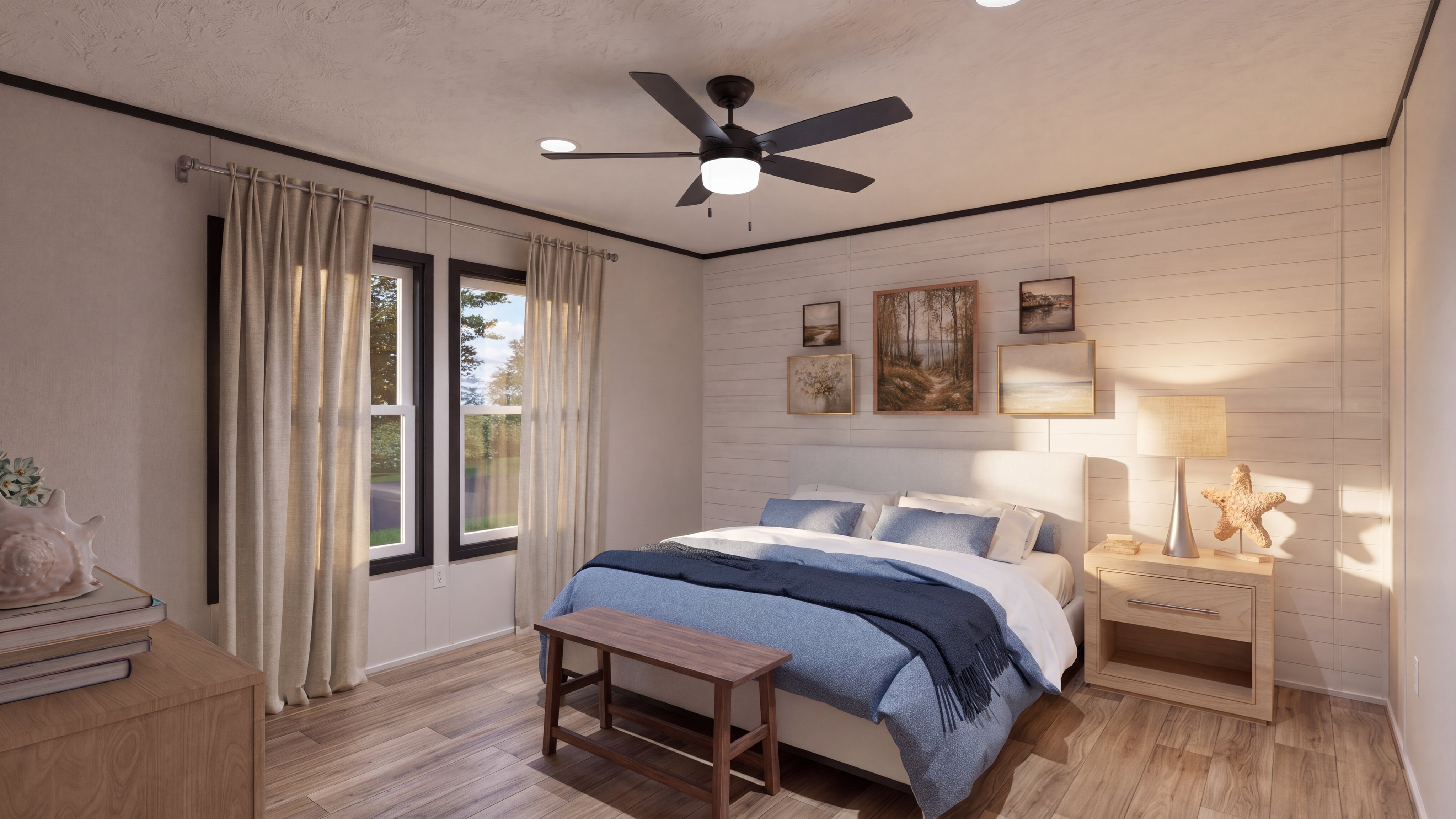 Primary bedroom rendering of the The Anniversary 2.1 home.