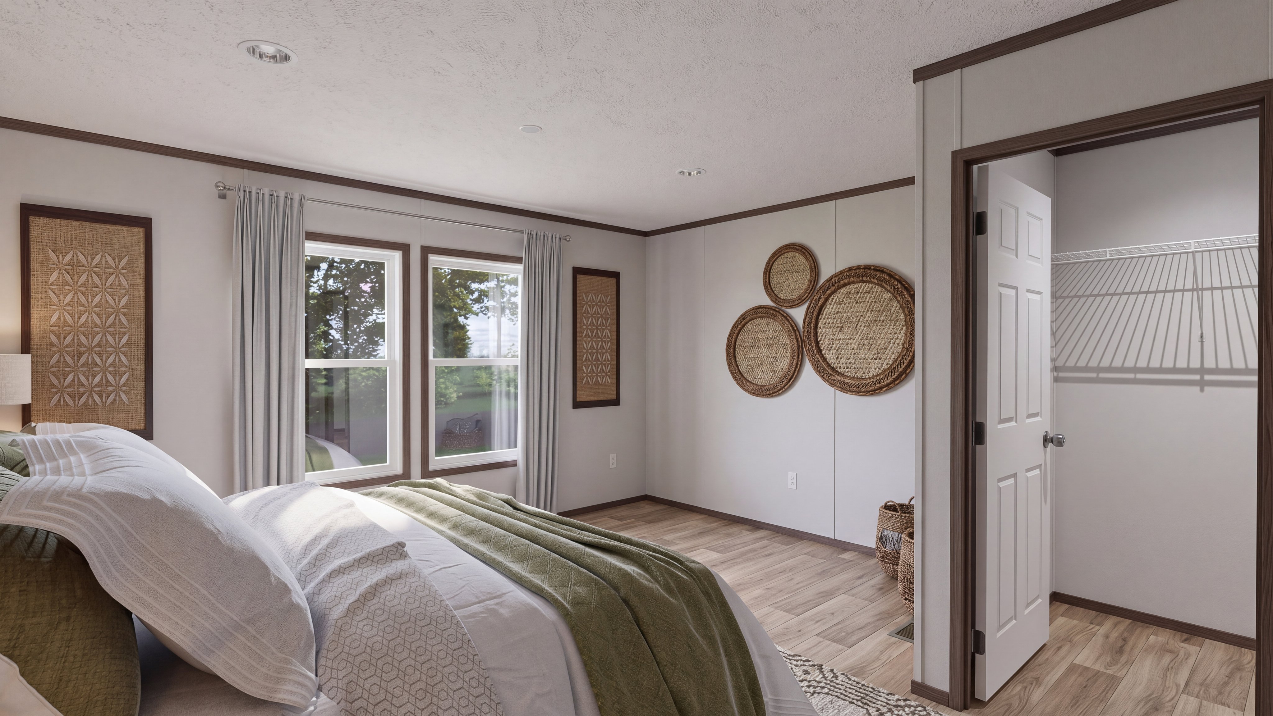 Primary bedroom rendering of the Discover home.