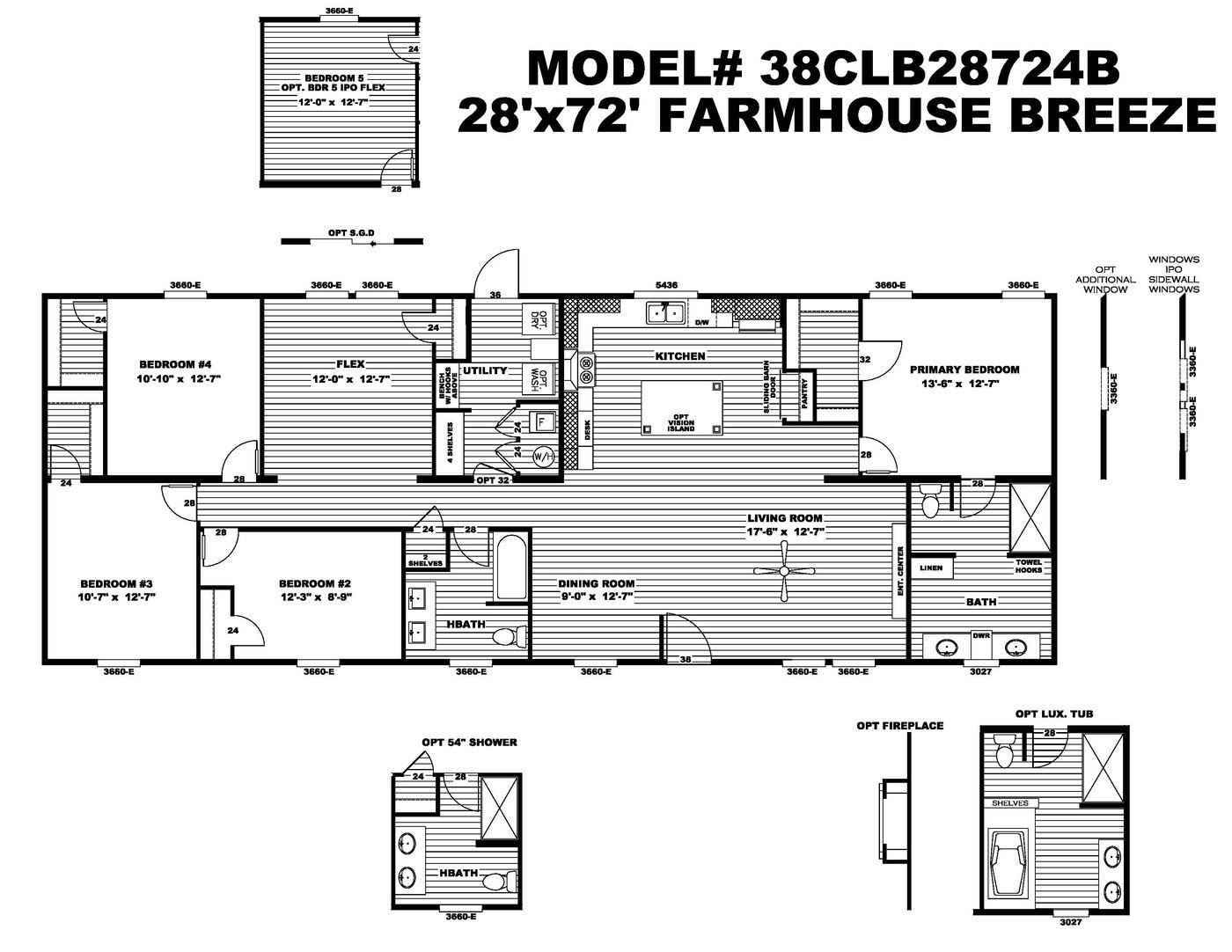 Breeze Farmhouse 72 - Floor Plan 1