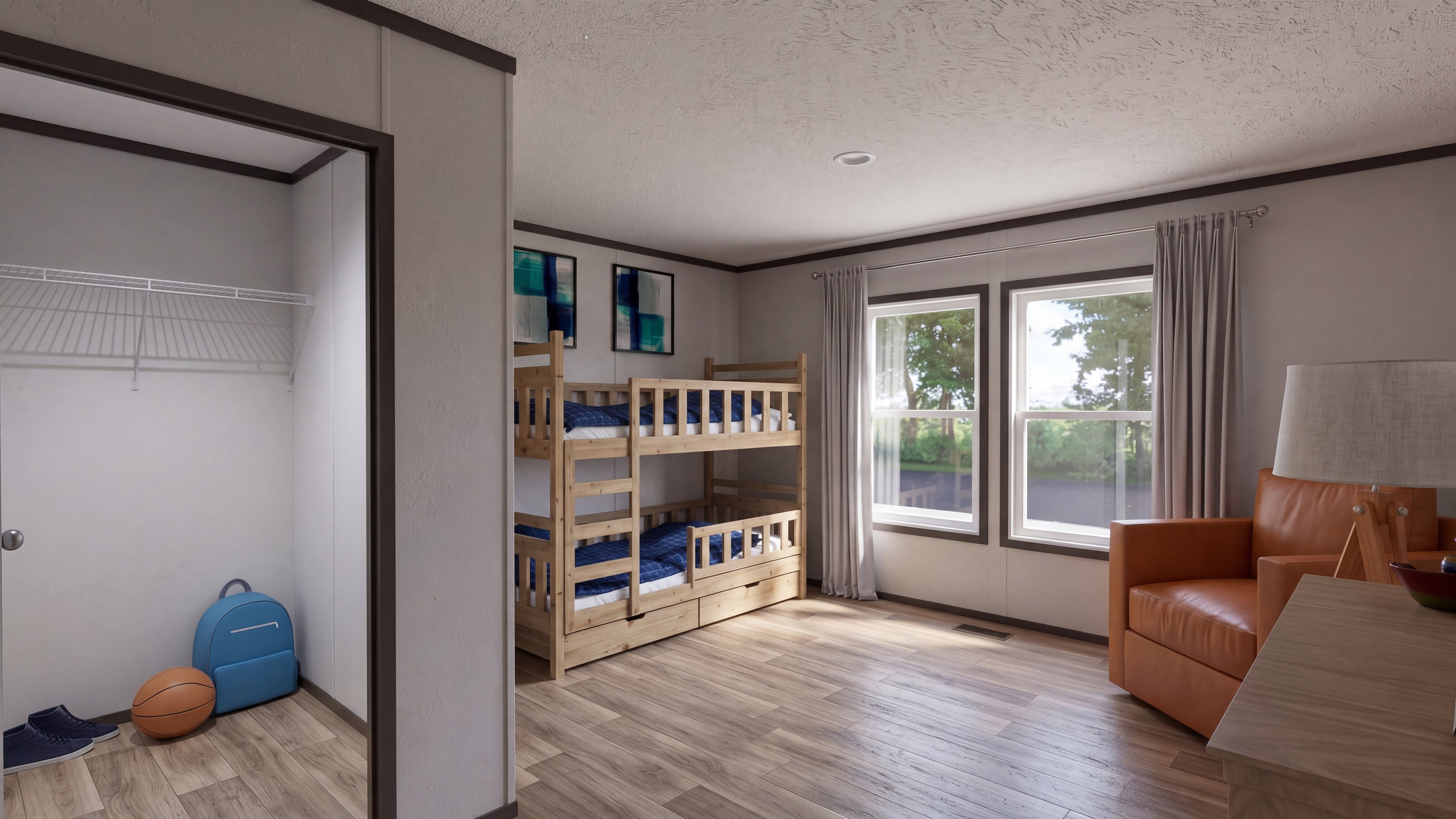 Bedroom rendering of the Discover home.