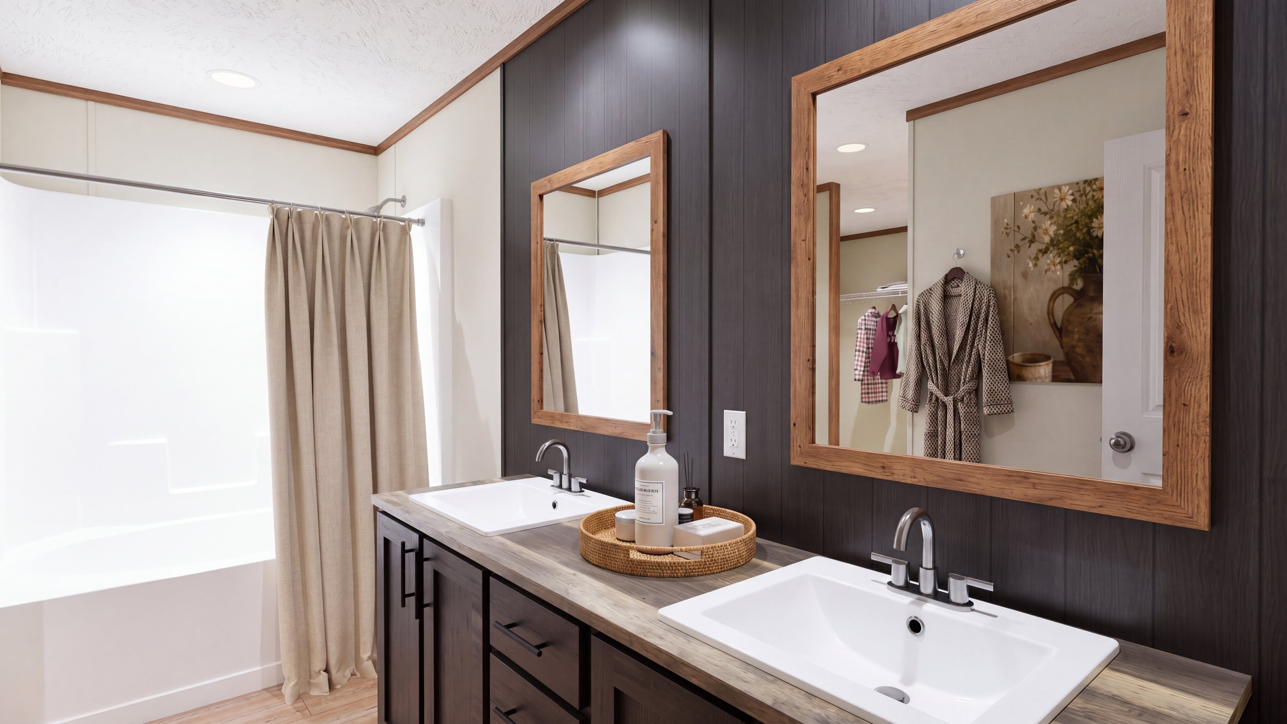 Primary bathroom rendering of the Sevier home.