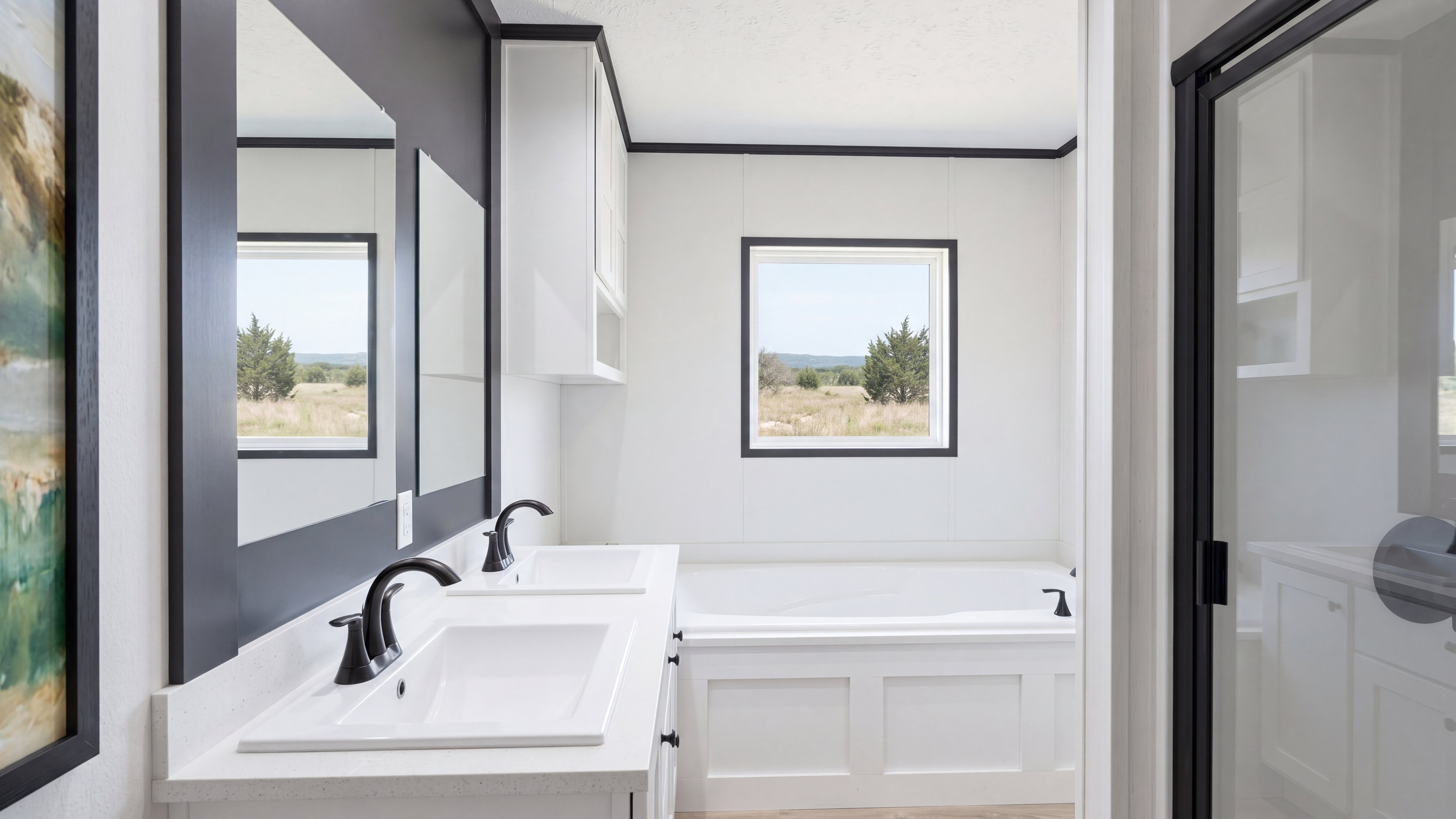 Primary bathroom rendering of the Anniversary 16763 home.