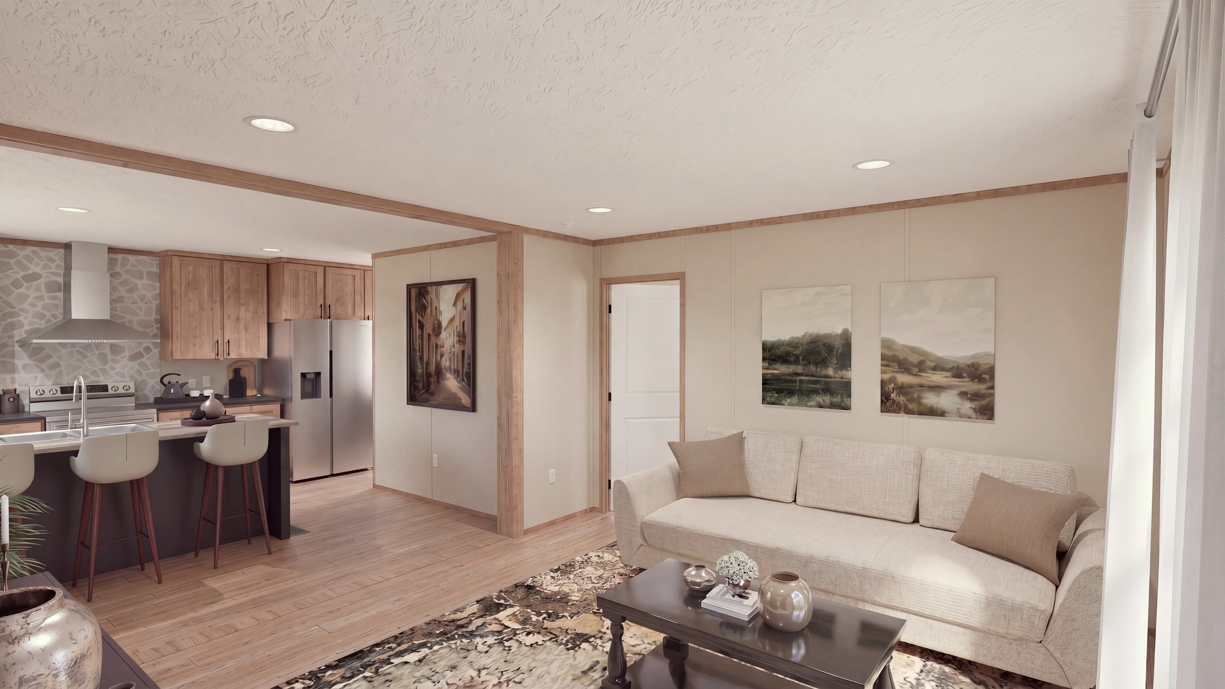 Foyer rendering of the Drake home.
