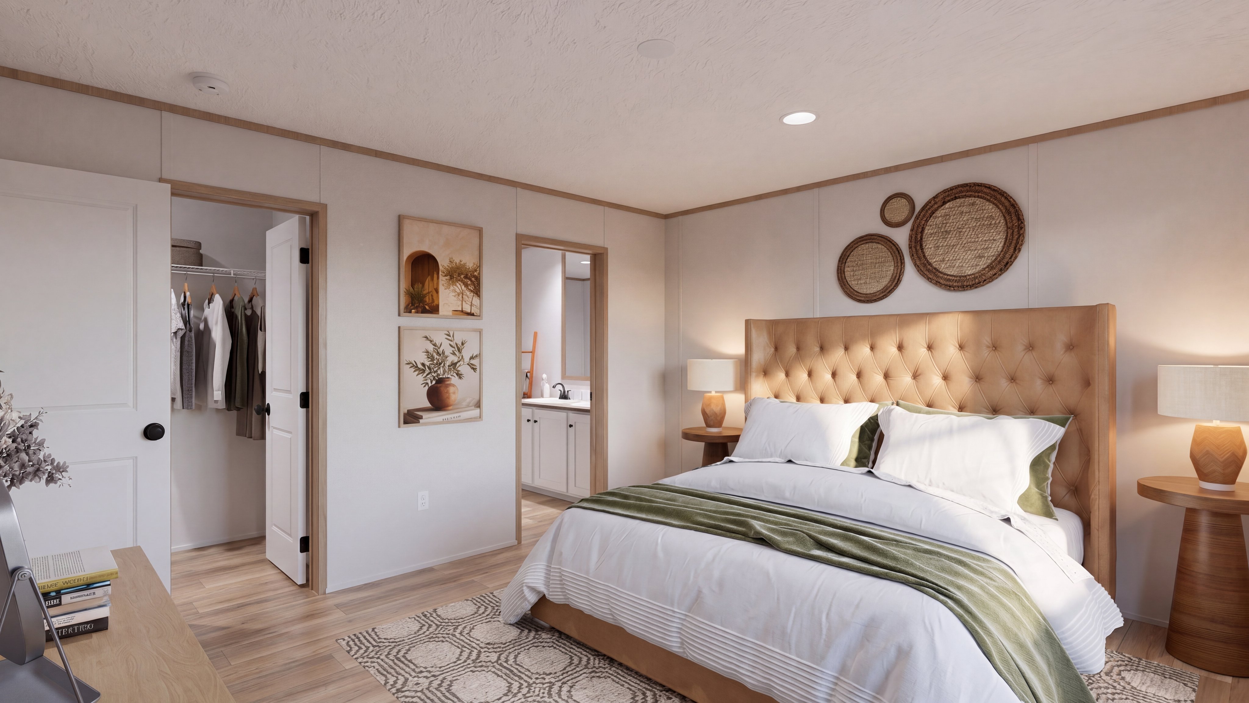 Primary bedroom rendering of the The Real Deal home.