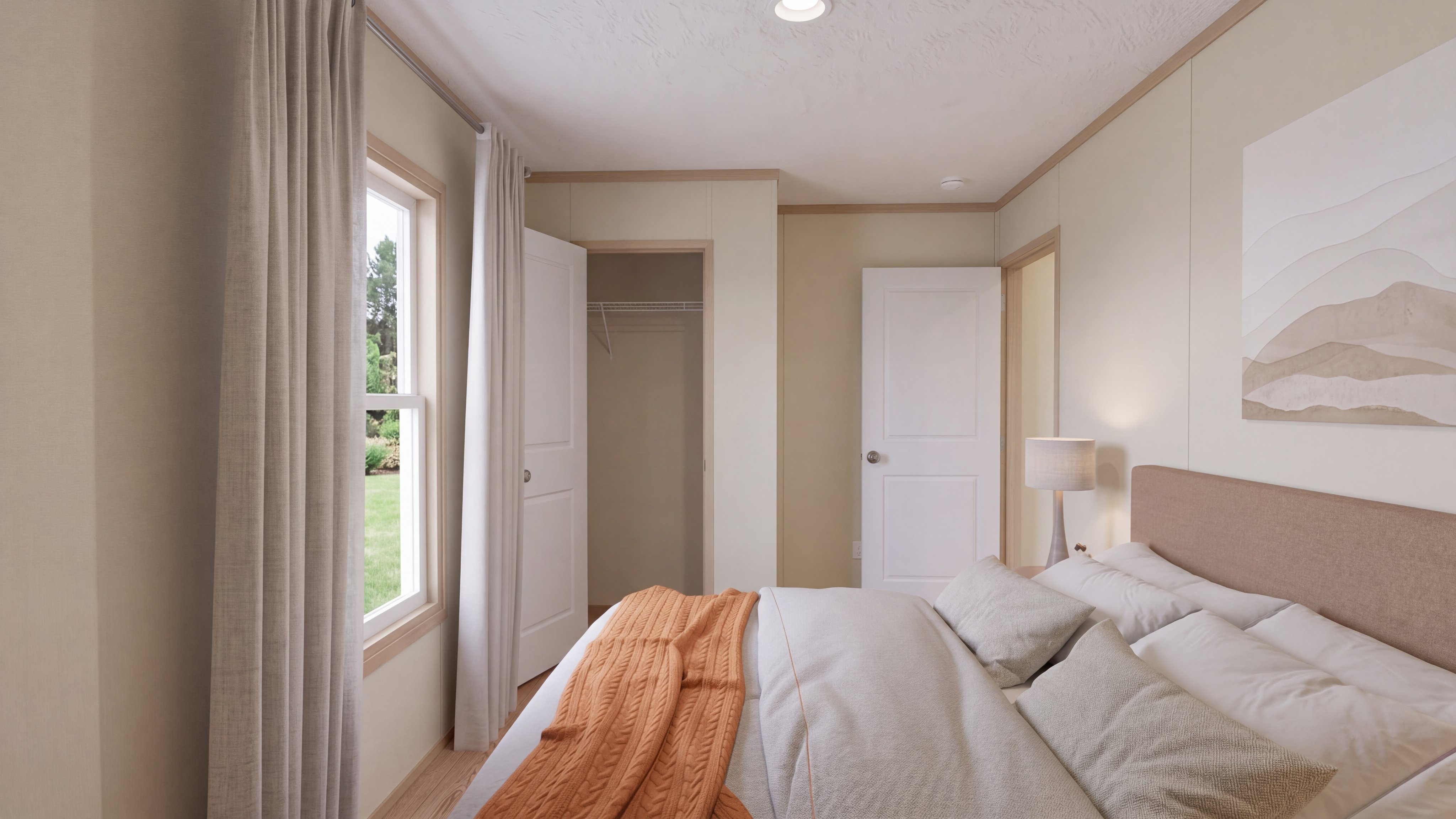 Bedroom rendering of the Clark home.