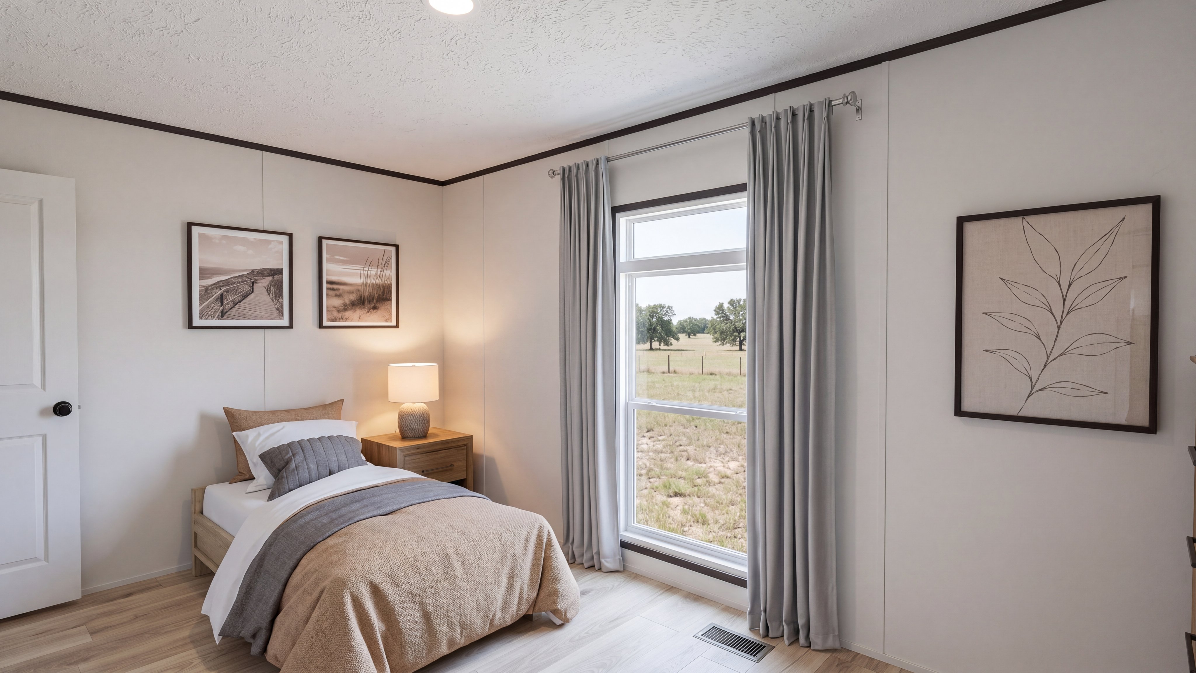 Bedroom rendering of the Anniversary 16763 home.