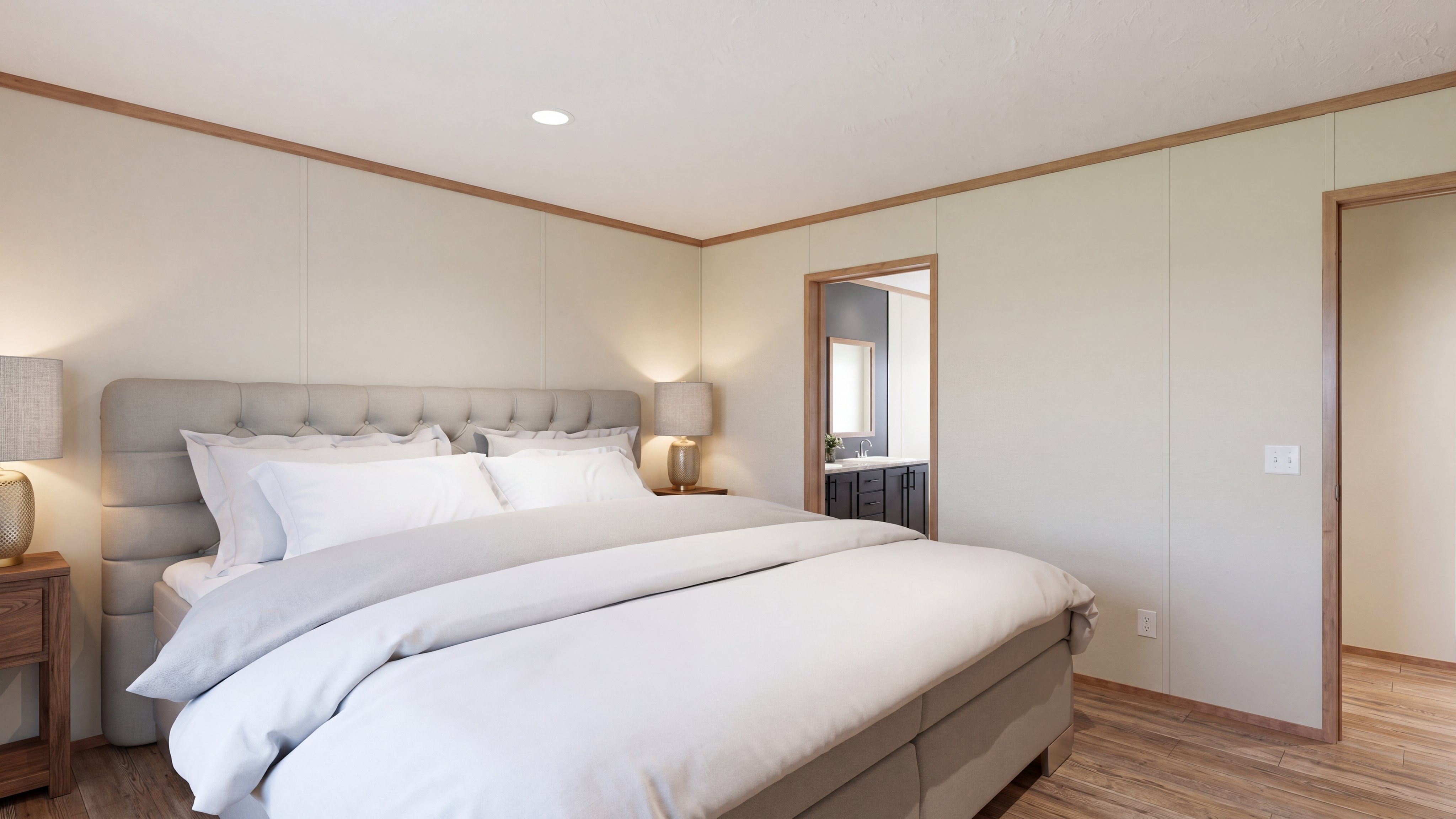 Primary bedroom rendering of the Rainier home.