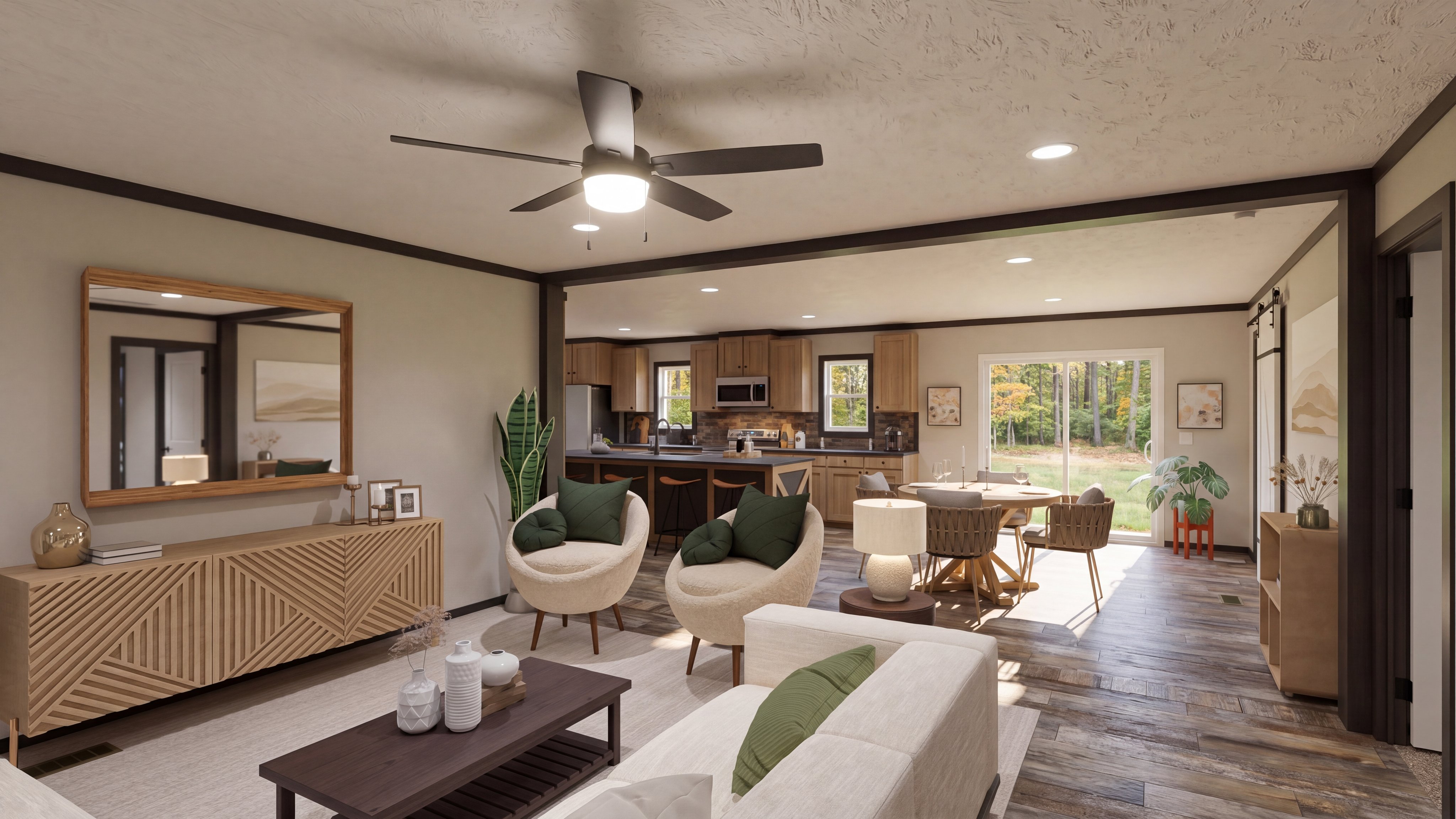 Foyer rendering of the Boujee Lux home.