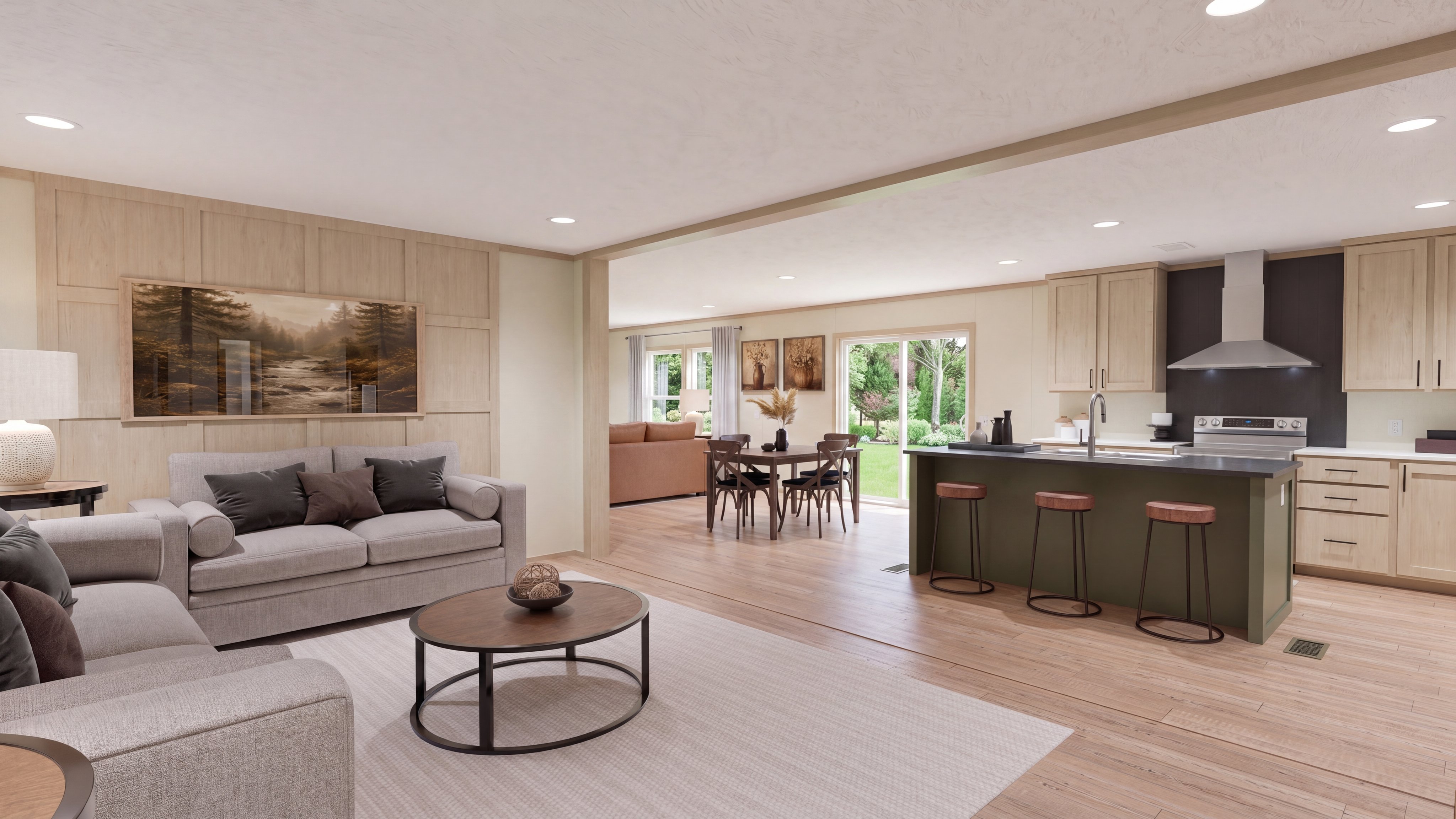 Foyer rendering of the Morocco home.