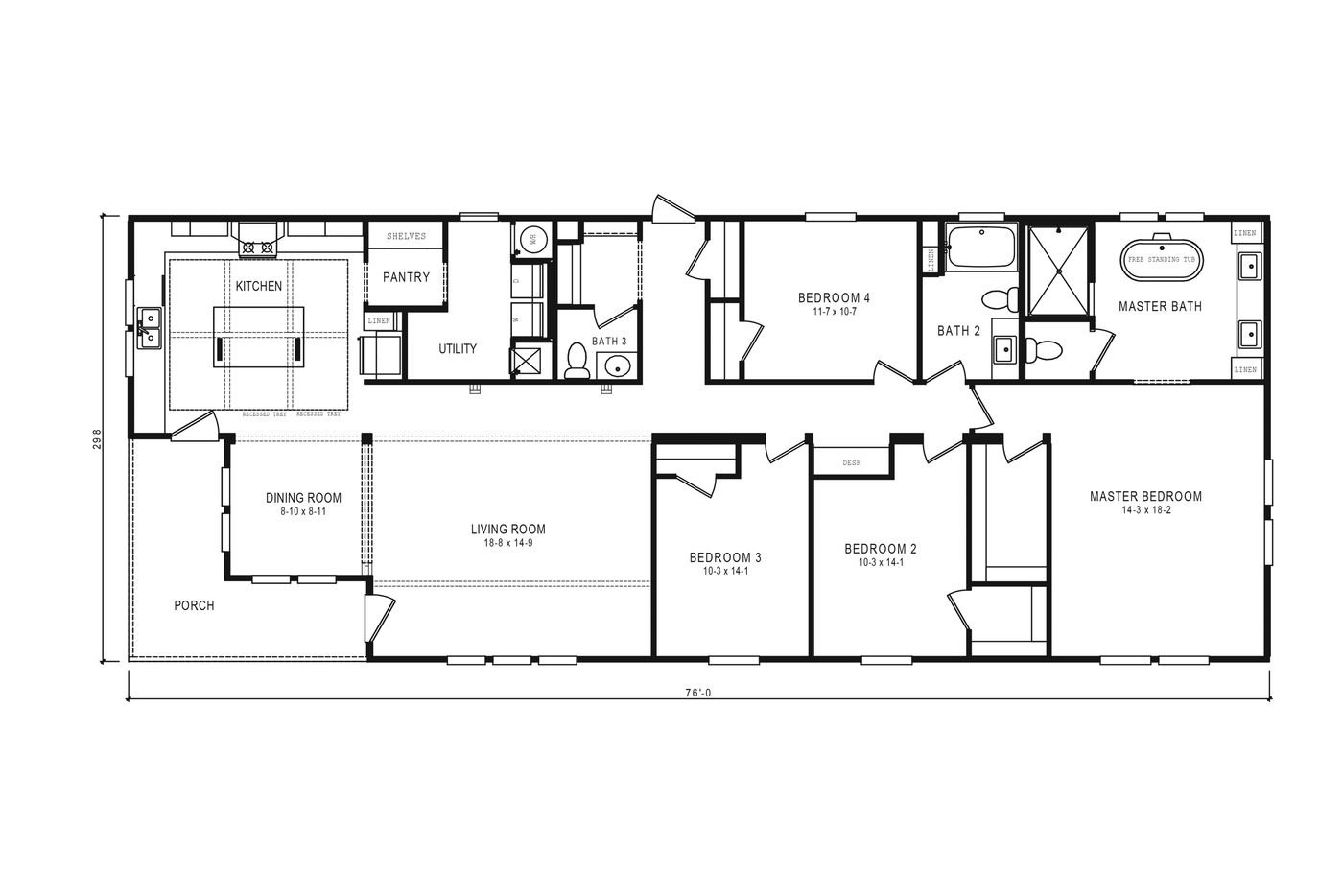 1440 Southern Belle - Floor Plan 1
